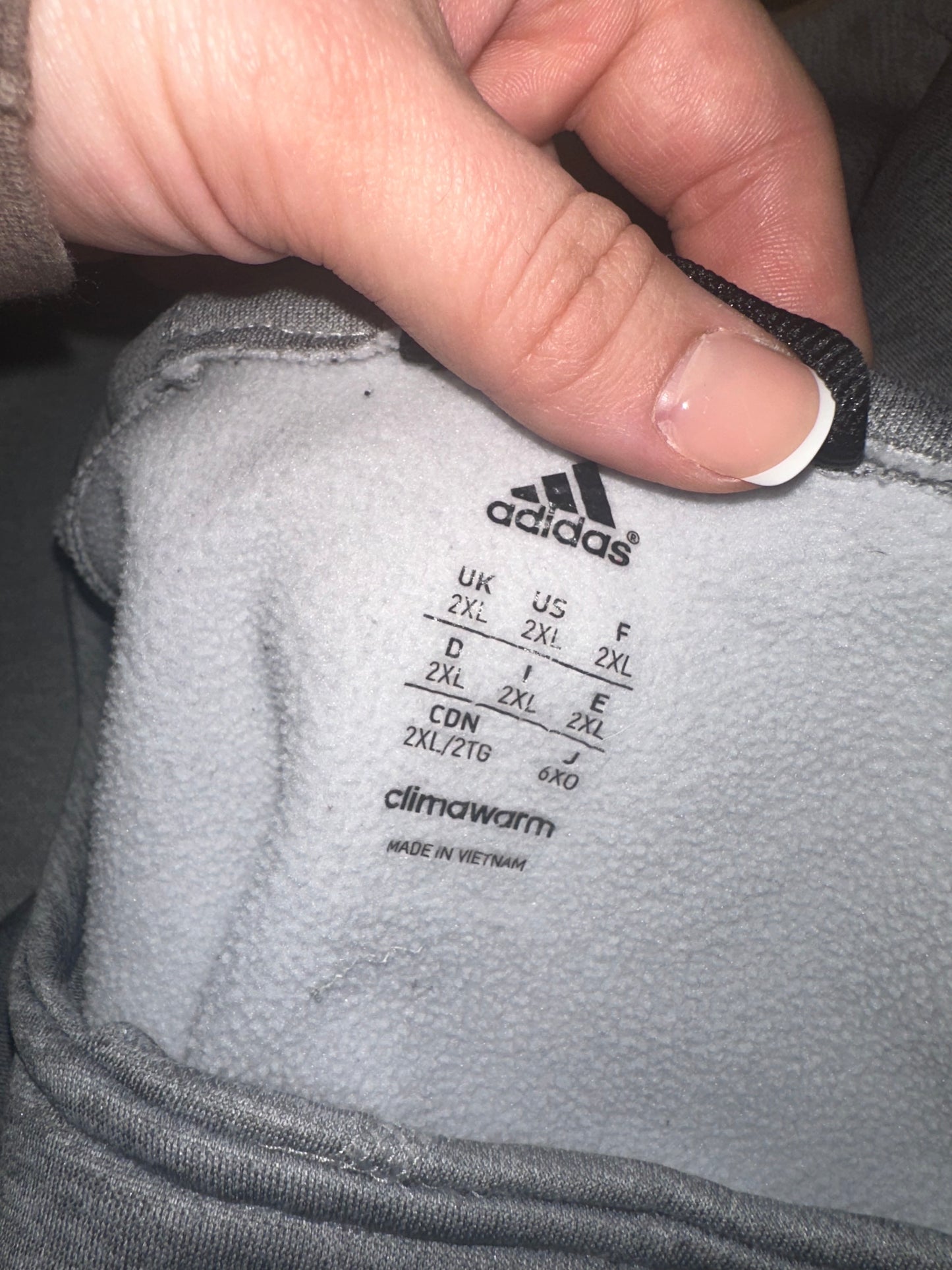 adidas (2XL) Grey Climawarm Crewneck Sweatshirt