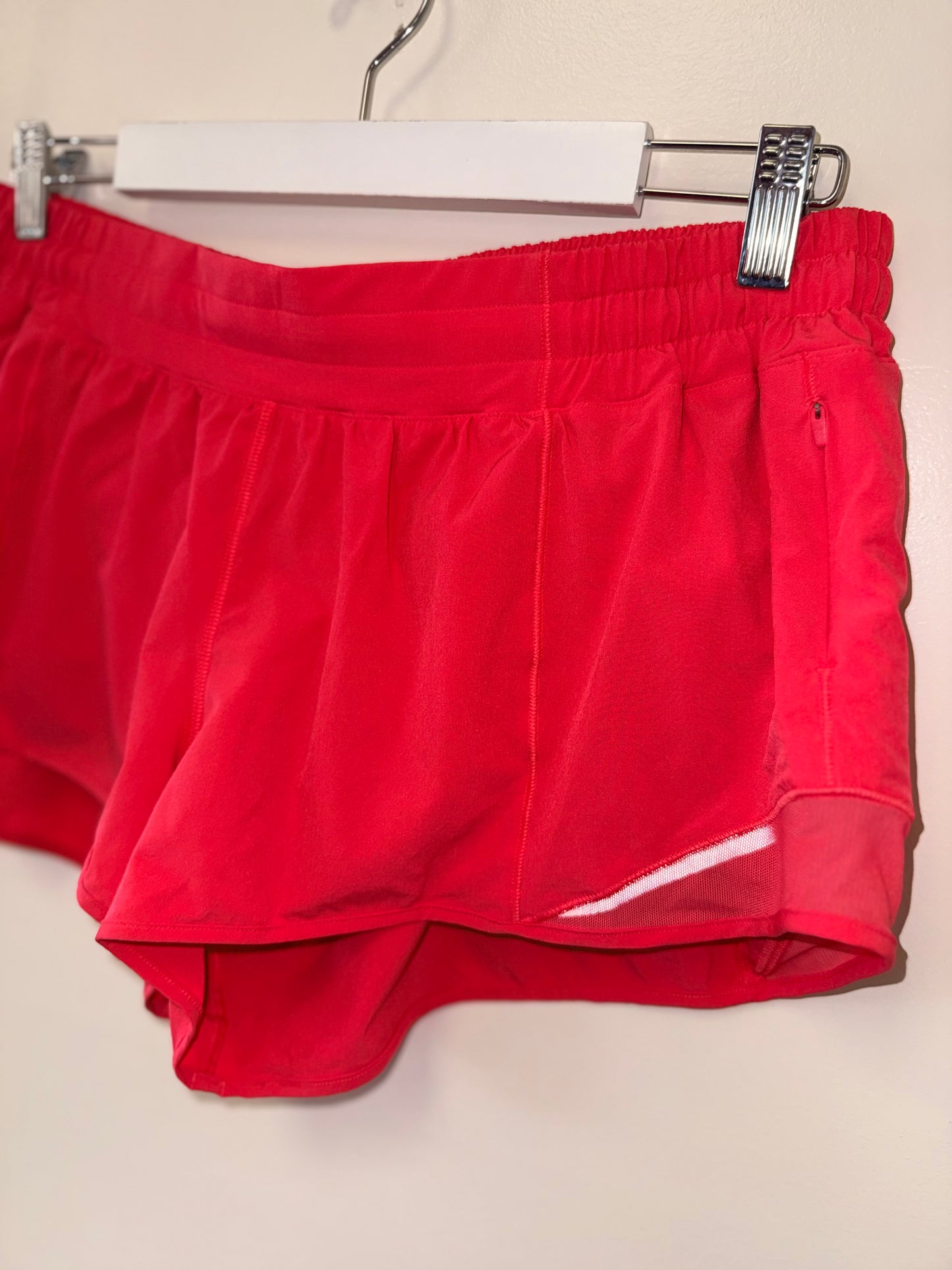 Lululemon (14) Hot Pink Hotty Hot Low Rise Shorts