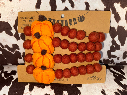 Handmade 6inch Pumpkin Garland Decor for Mantle