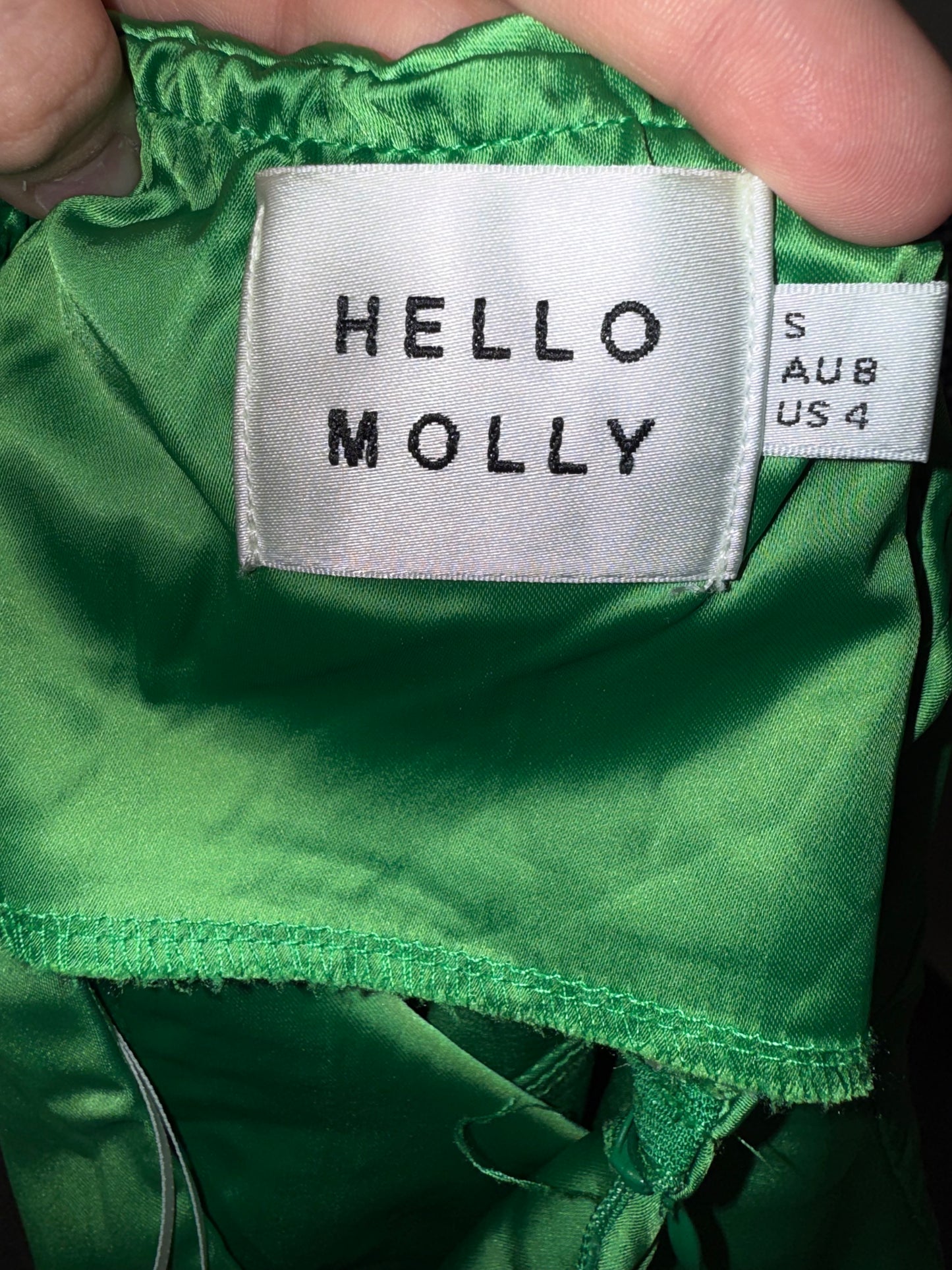 Hello Molly (4) Green One Shoulder Elegant Evening Maxi Dress with Neck Scarf