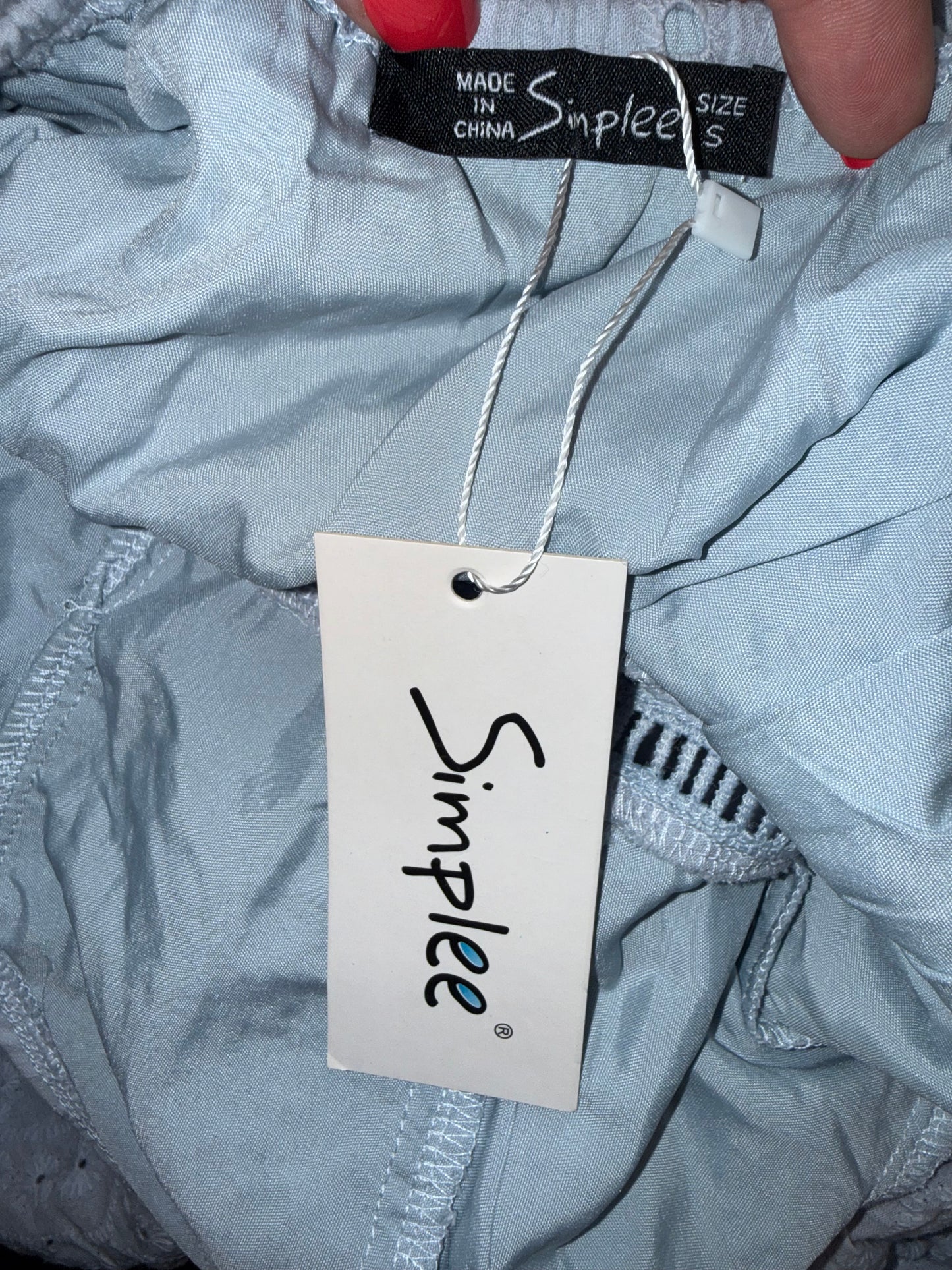 NWT Simplee (Small) Brand New Light Blue Buttoned Maxi Dress