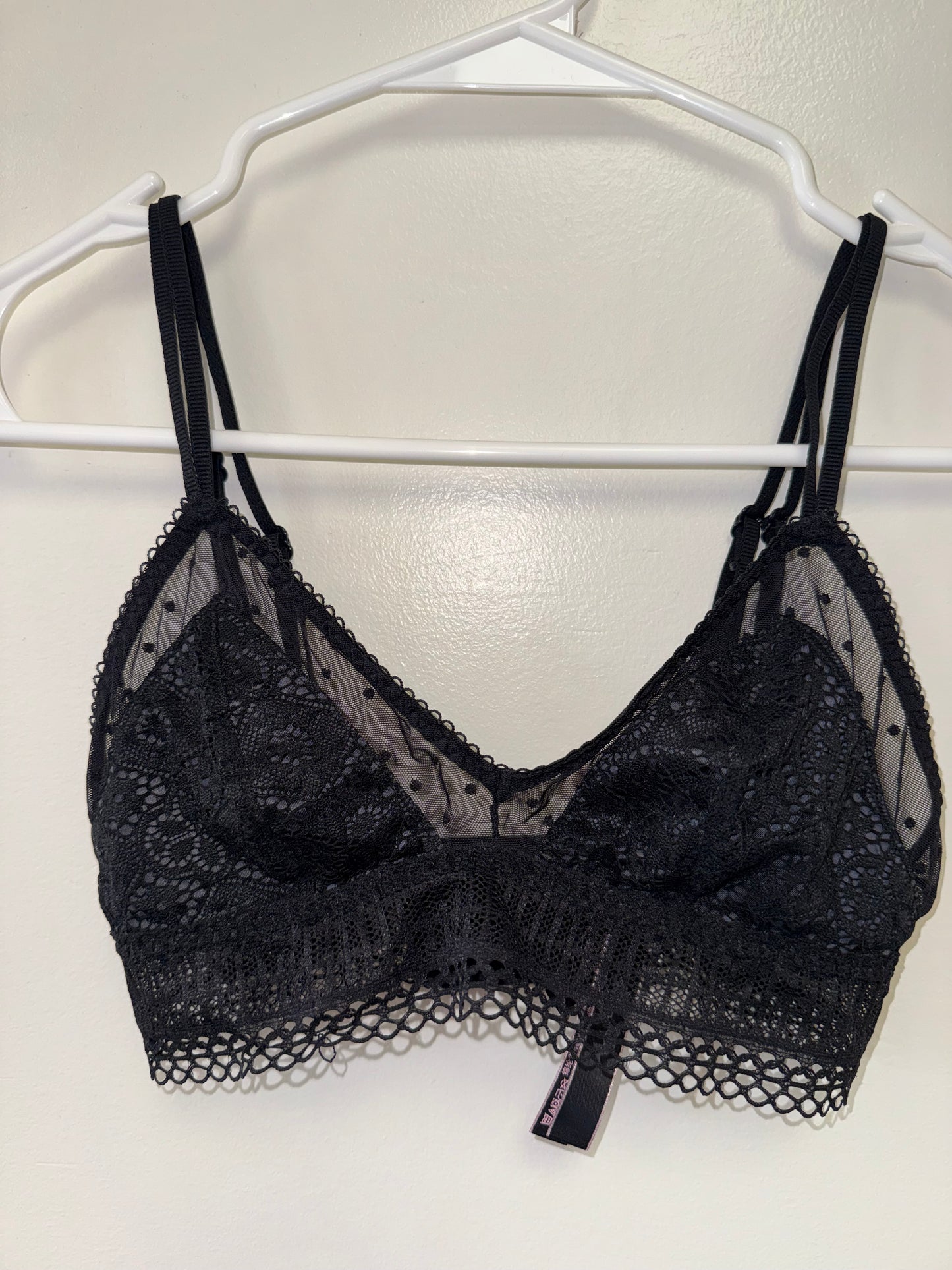Victoria's Secret (XS) Black Lace/Sheer Bralette