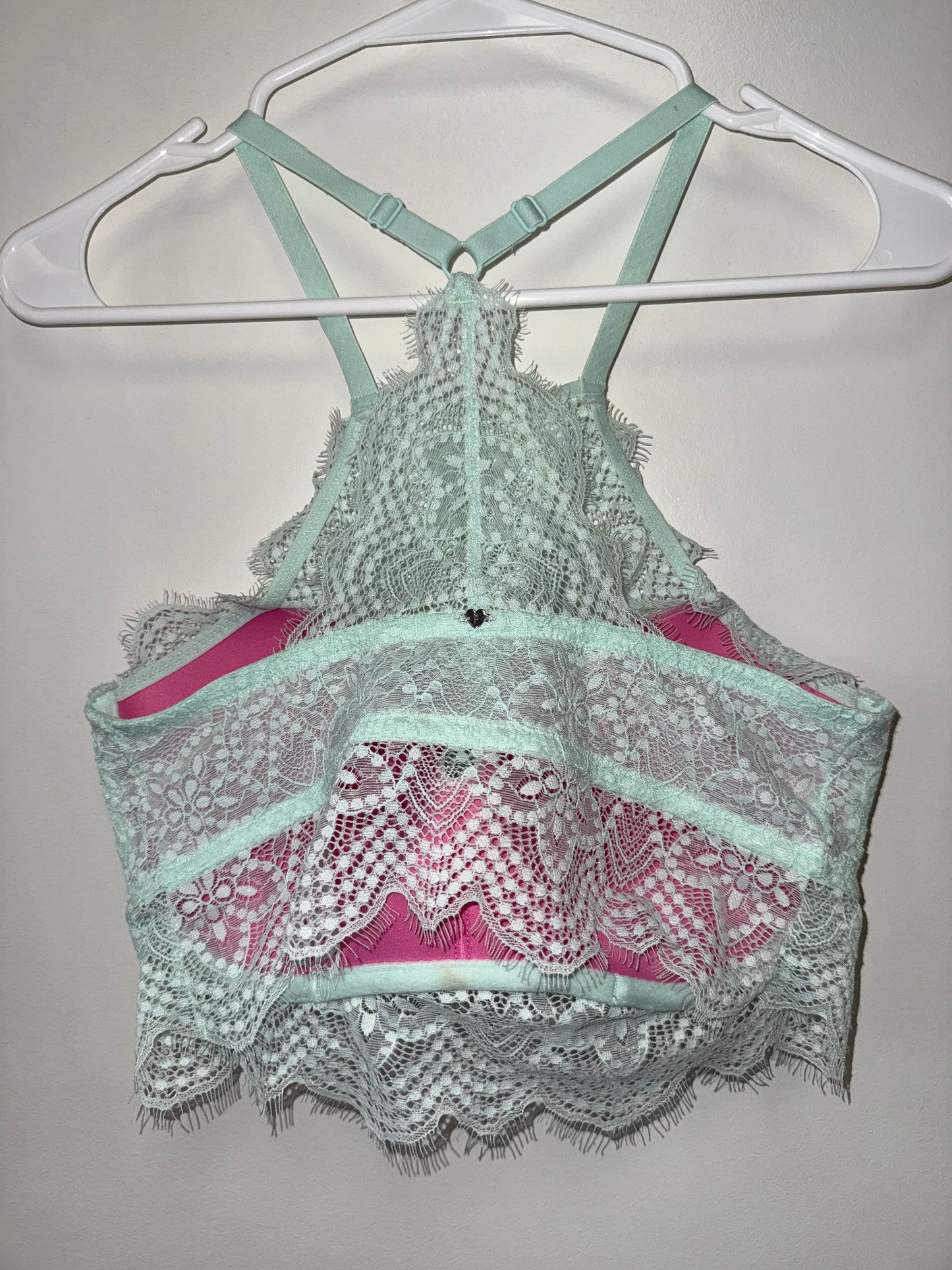 PINK Victoria's Secret (Medium) Light Blue Push Up Bralette