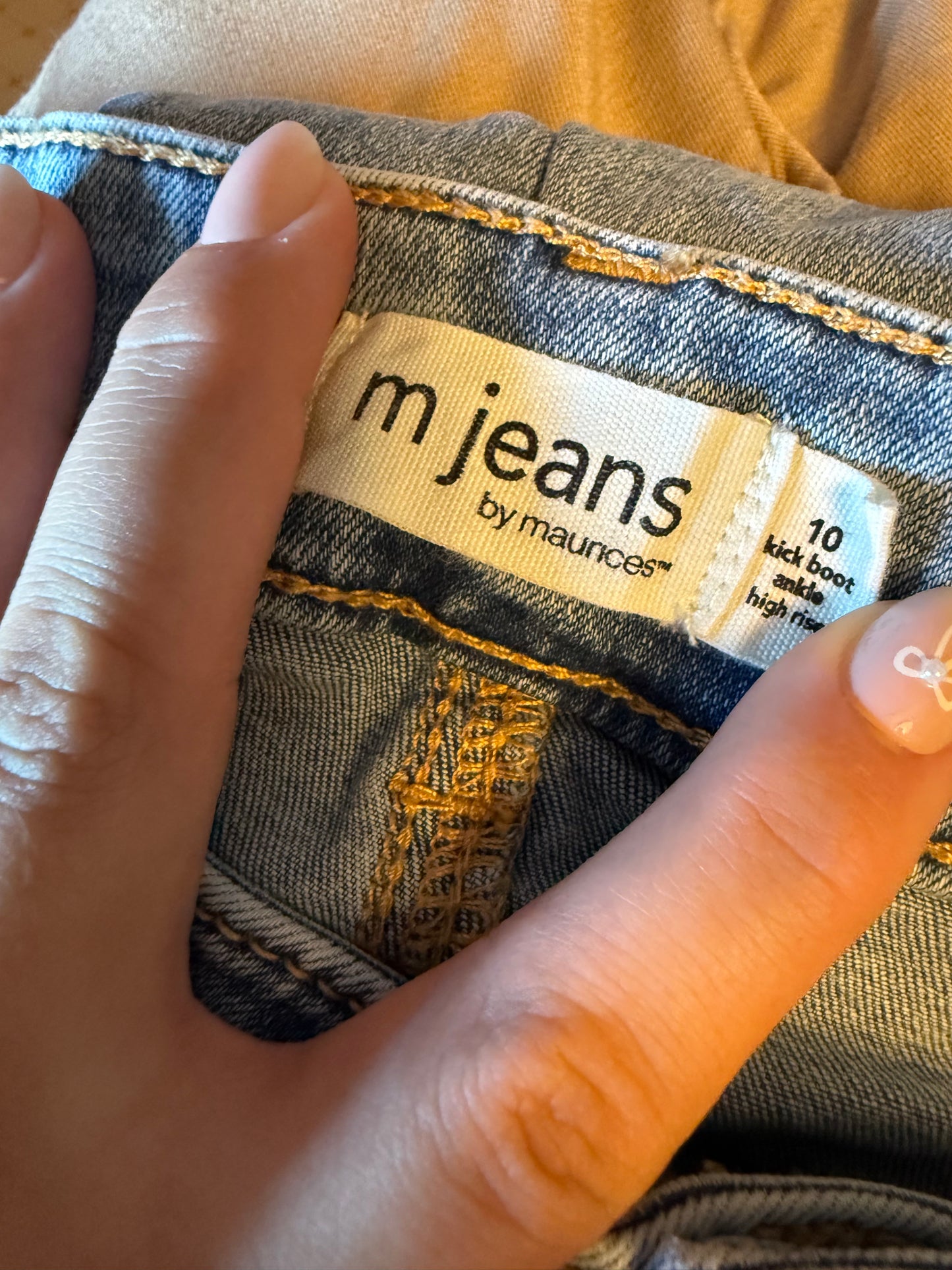 M Jeans by Maurices (10 short) Distressed Denim Jeans