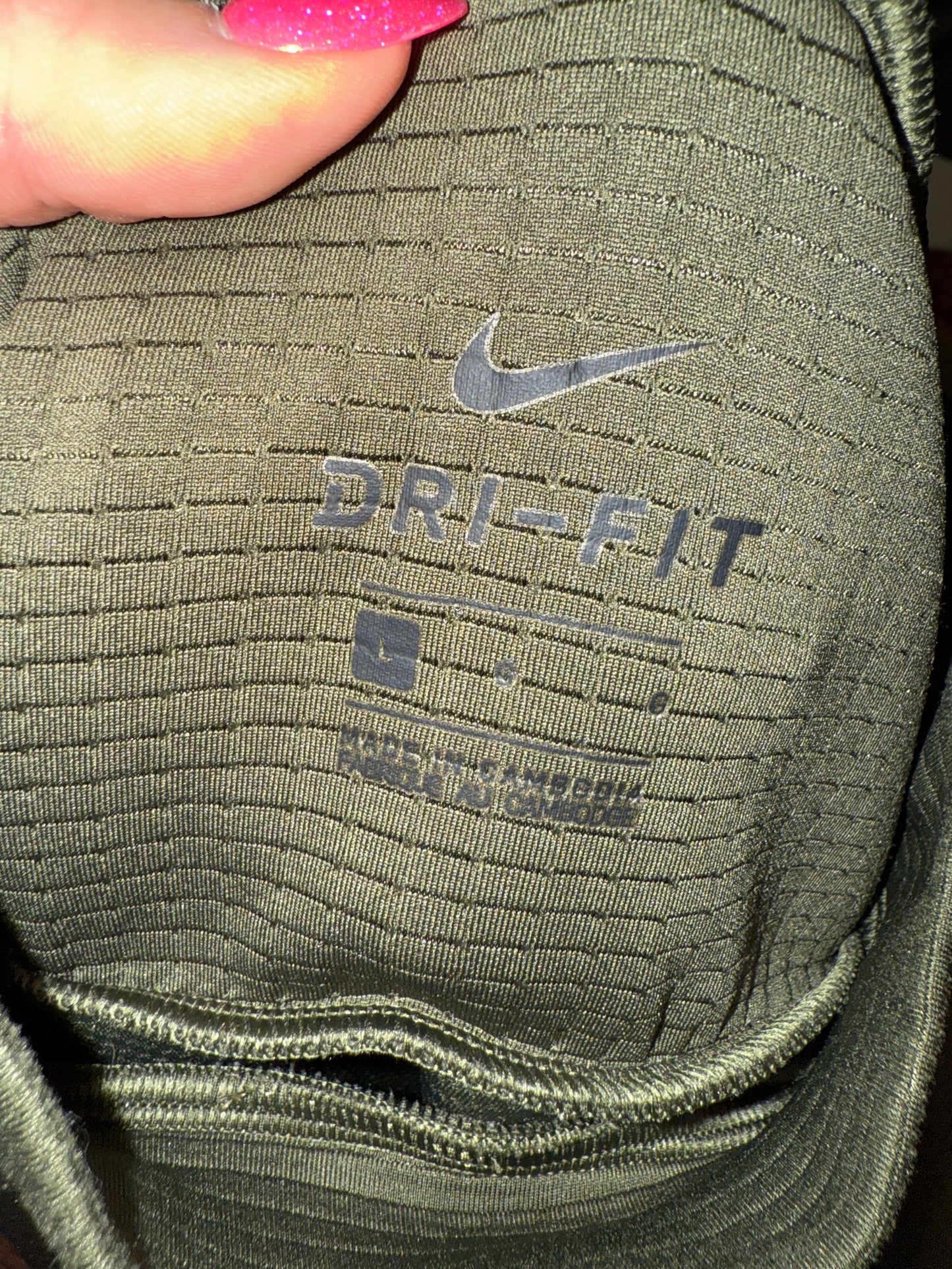 Nike Pro (Large) Green Dri-Fit Training Hoodie