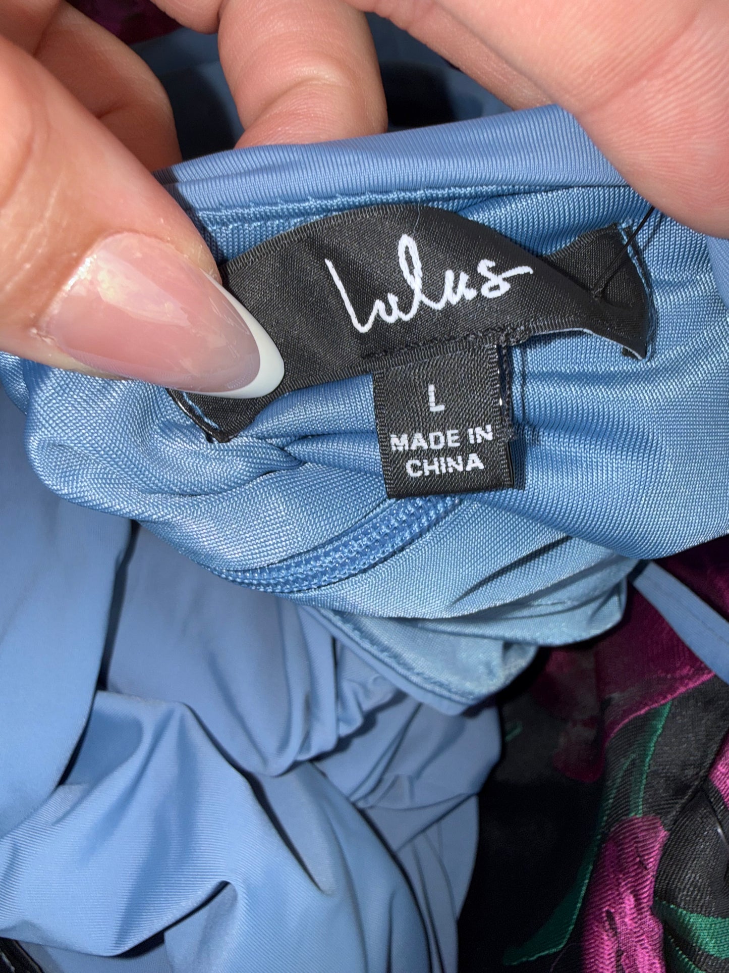 NWT Lulus (Large) Brand New Blue Maxi Formal Dress