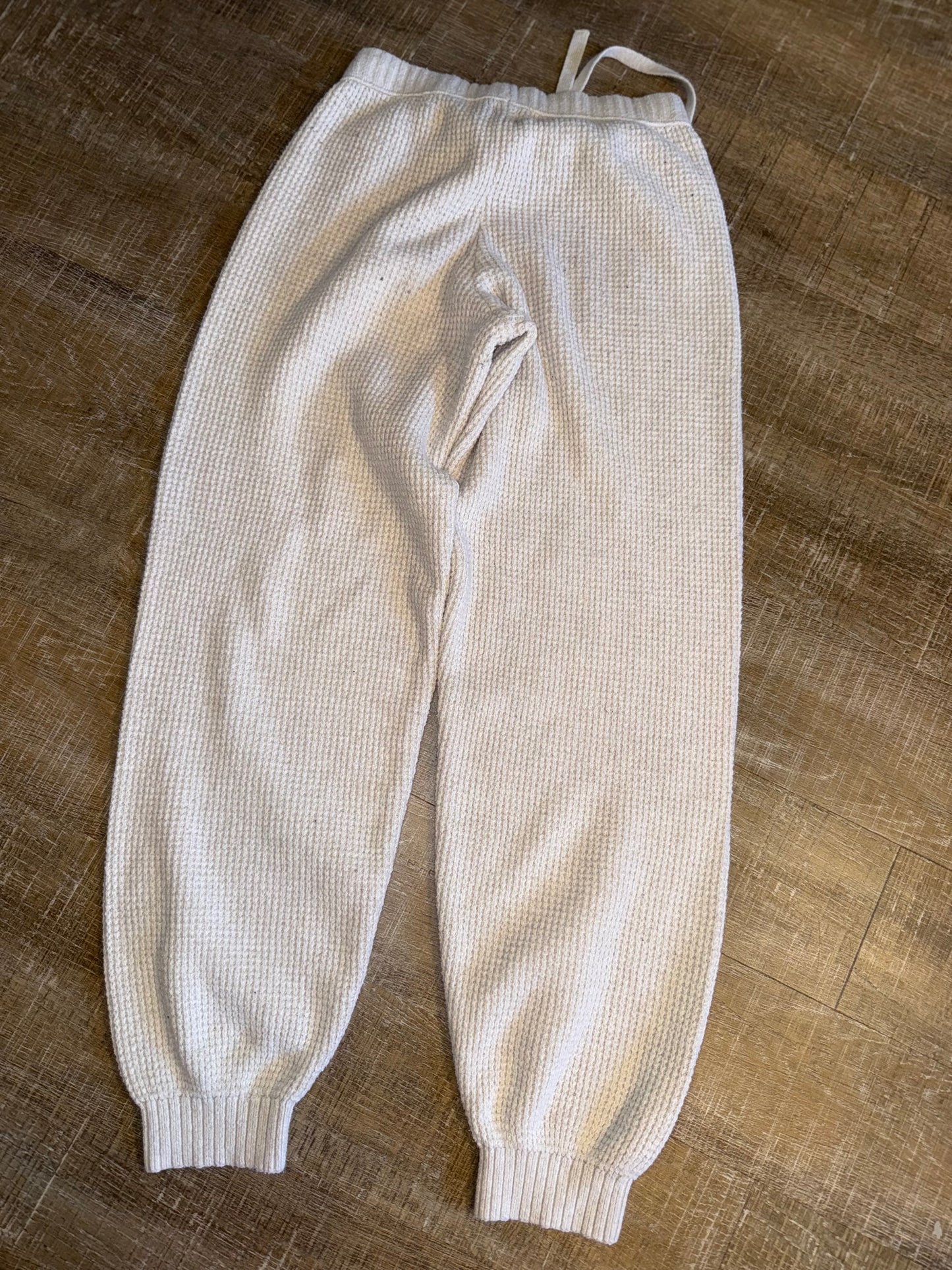 aerie (XXS) Cream Knit Jogger Bottoms