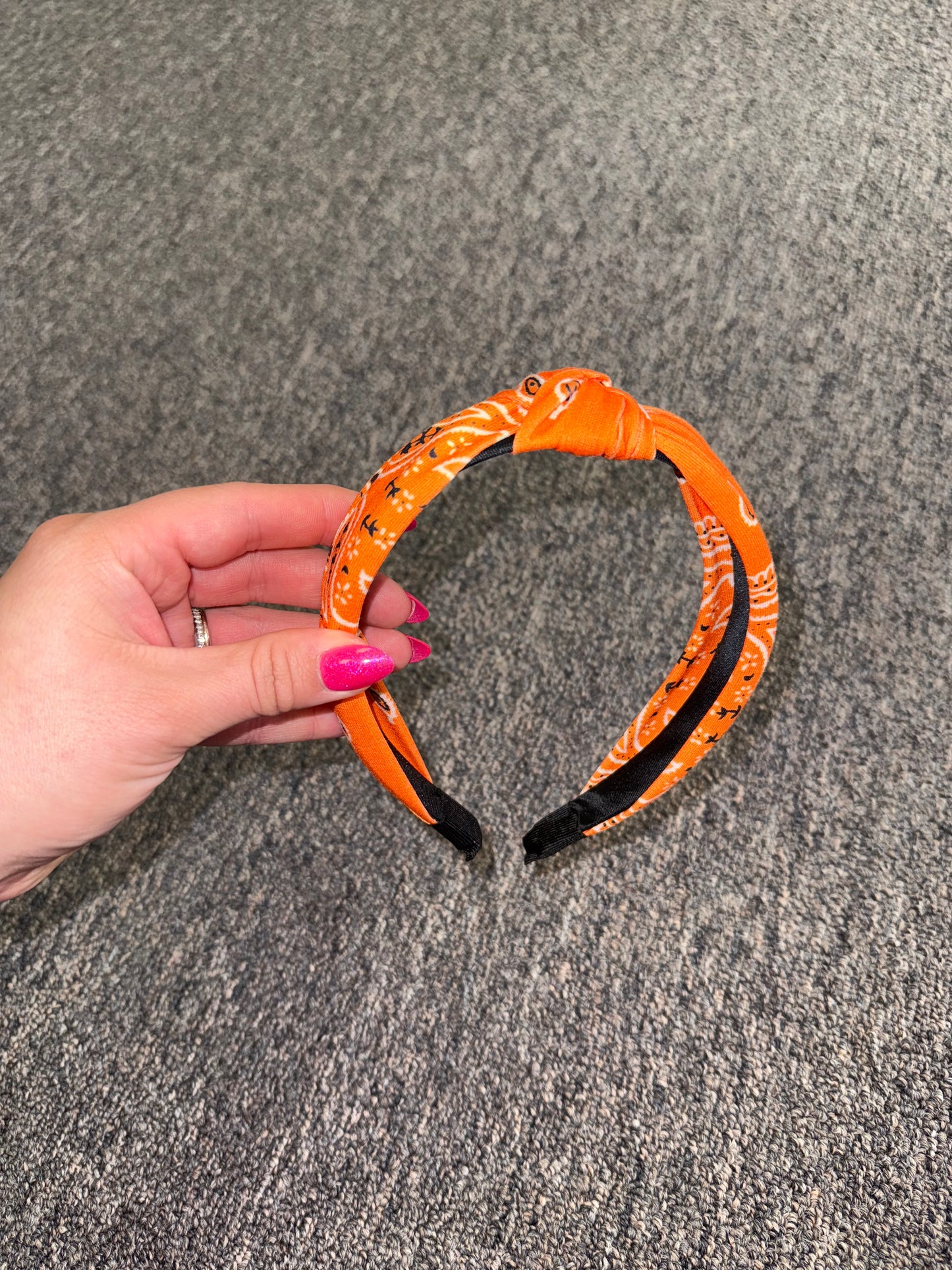 Brand New Orange Bandana Pattern Headband