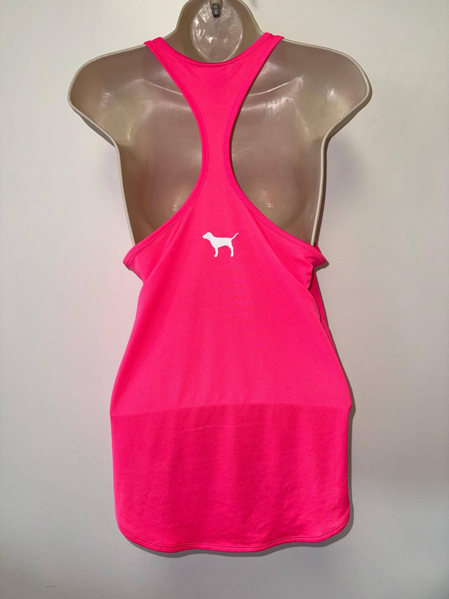 PINK Victoria's Secret (Small) Neon Pink/White Lightweight Tank Top
