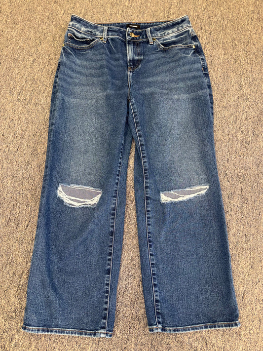 Express (2) Distressed 90's Ankle Boot Mid Rise Denim Jeans