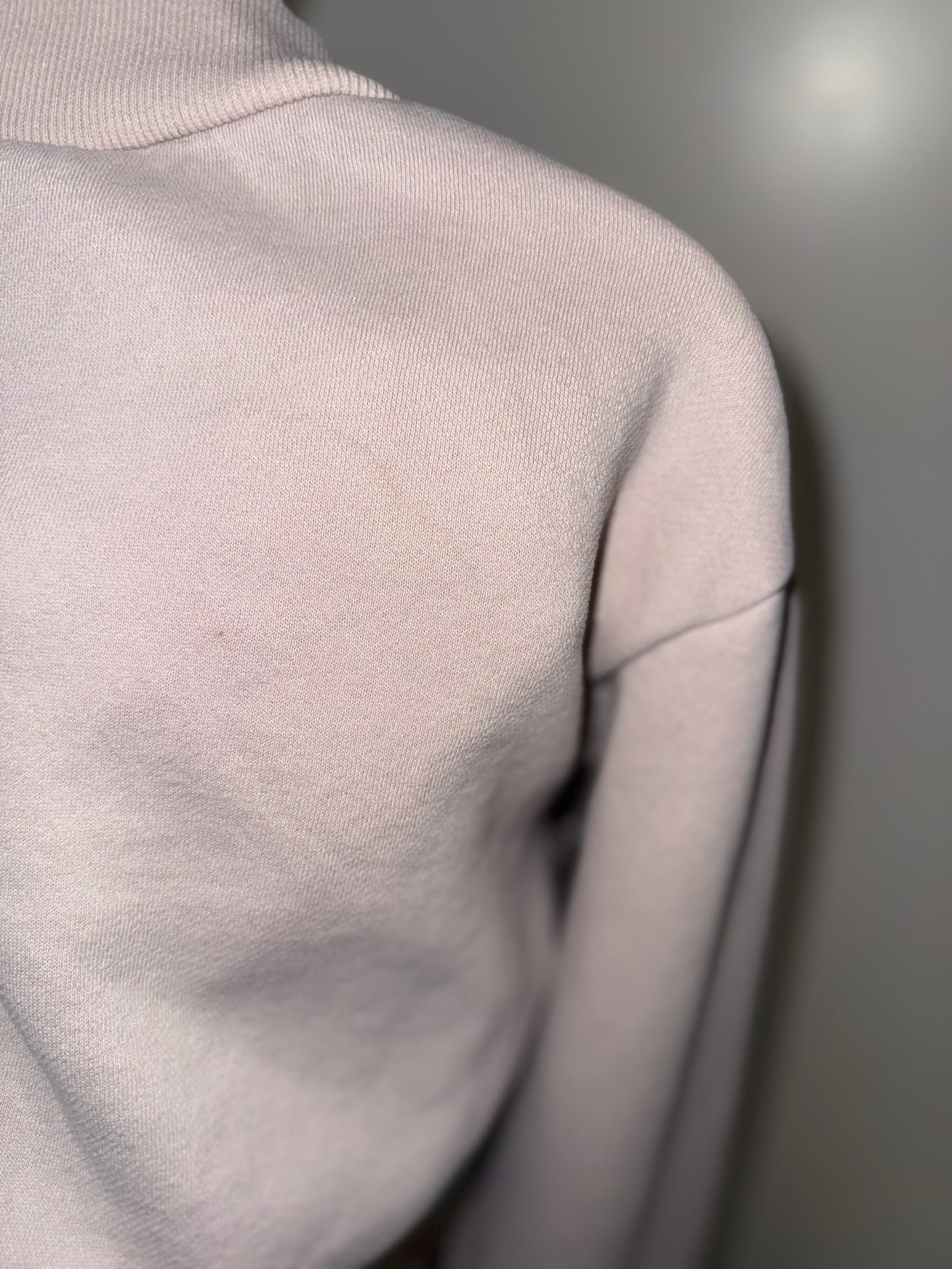 (Large) Khaki Super Cropped Sweatshirt Cardi Cover Up