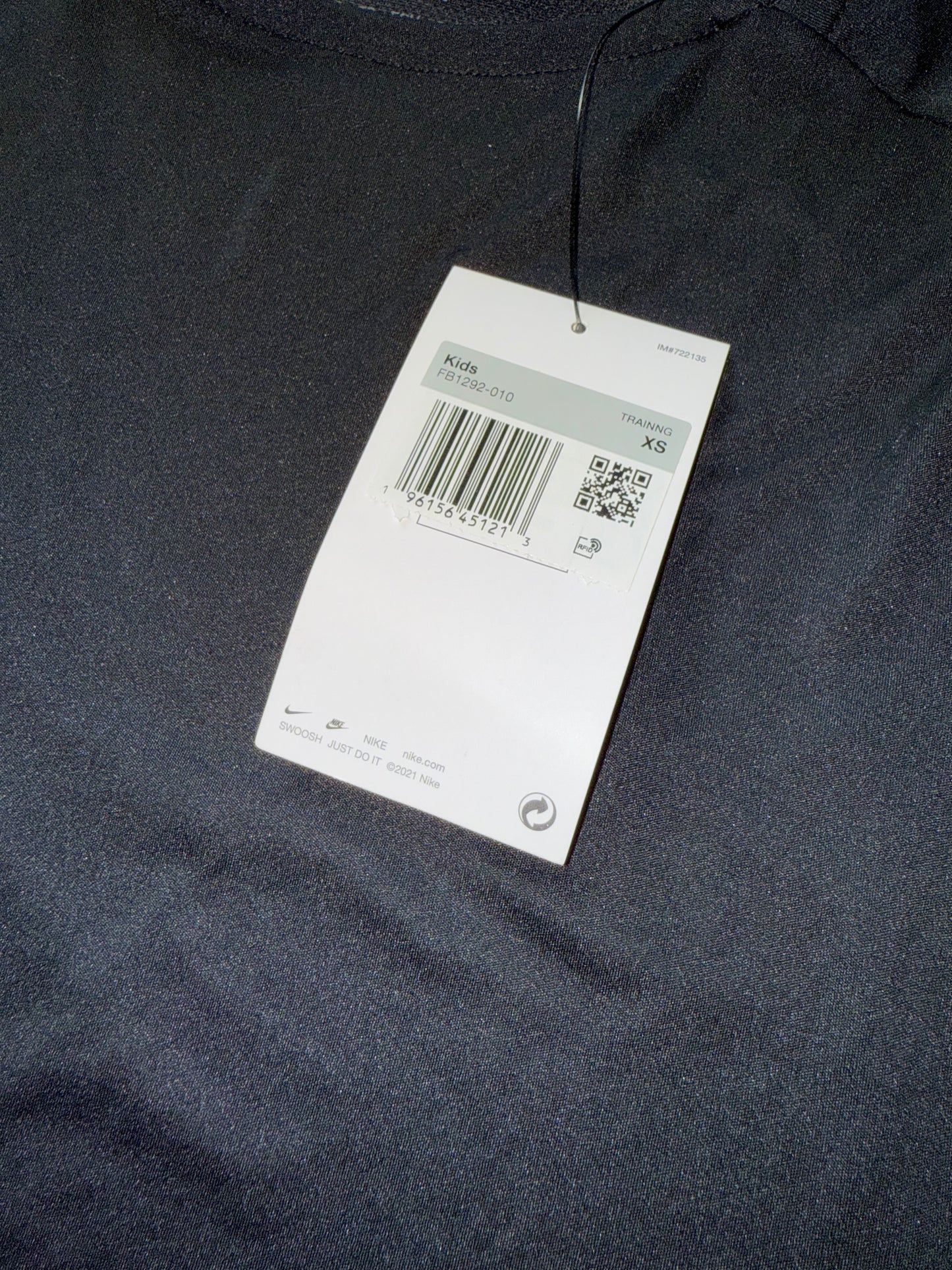 NWT Nike (XS Kids) Brand New Black Dri Fit Training T-Shirt