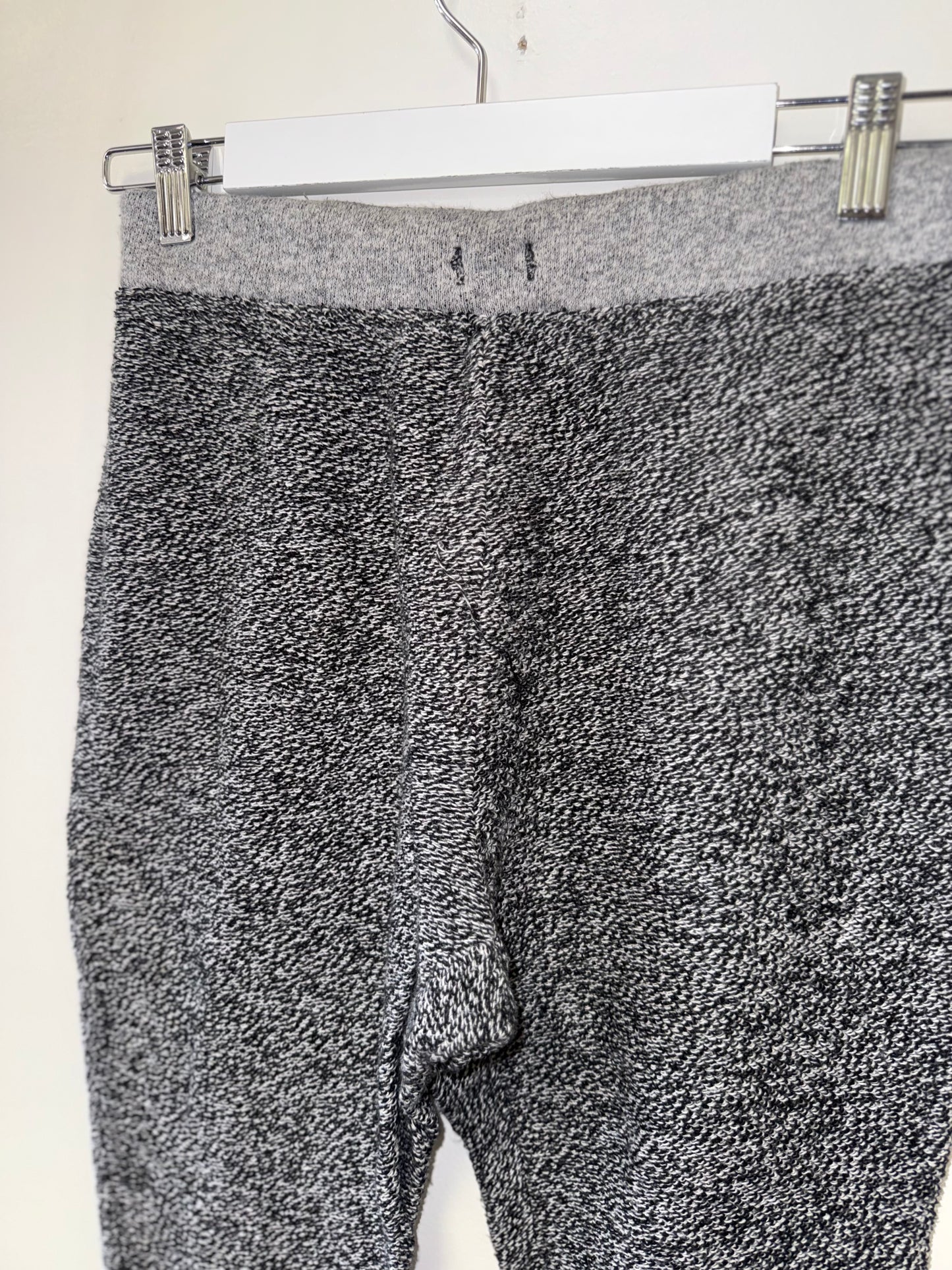 Free People (Small) Black//Grey Knit Baggy Cropped Jogger Pants