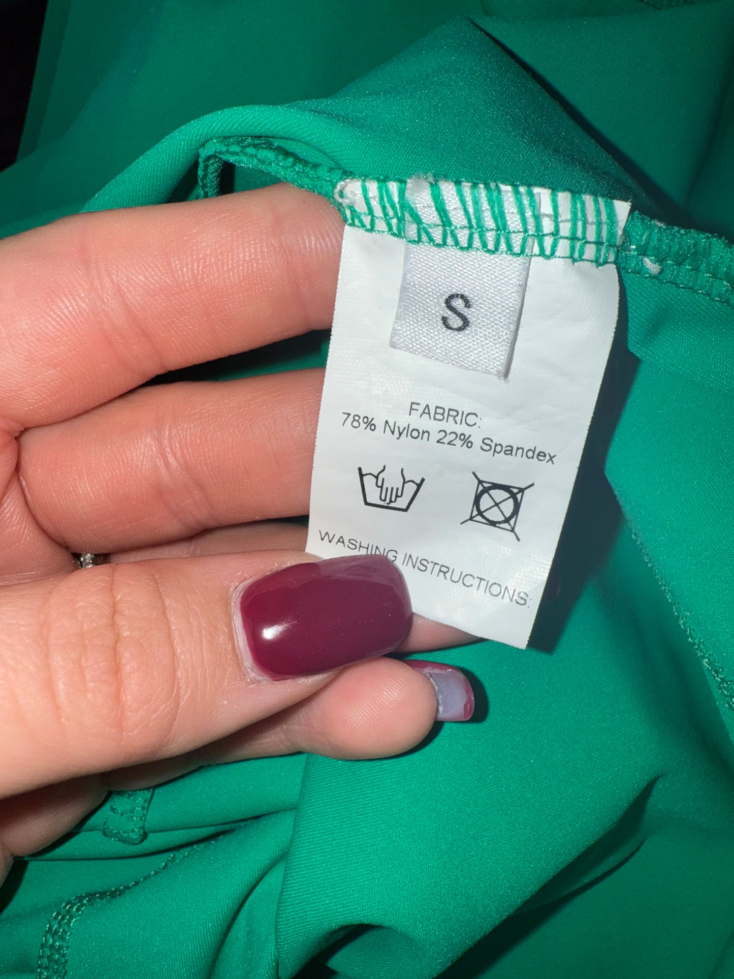 (Small) Green Sporty Smooth Soft Dress with Built in Spandex