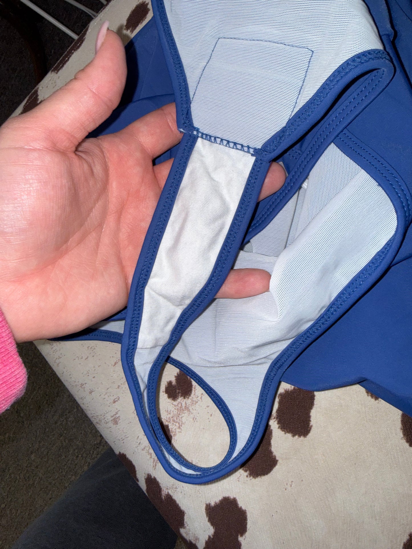 NWT Shaperin (XL) Brand New Blue Thong One Piece Swimsuit