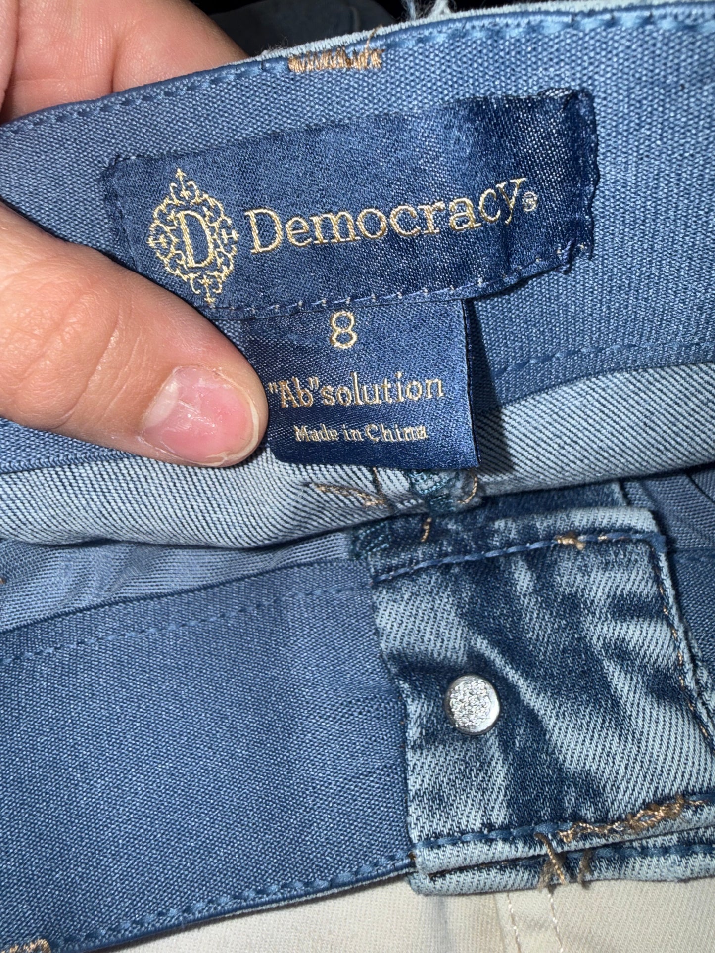 Democracy (8) Light Wash High Rise Wide Leg Jeans with 'Ab Solution'