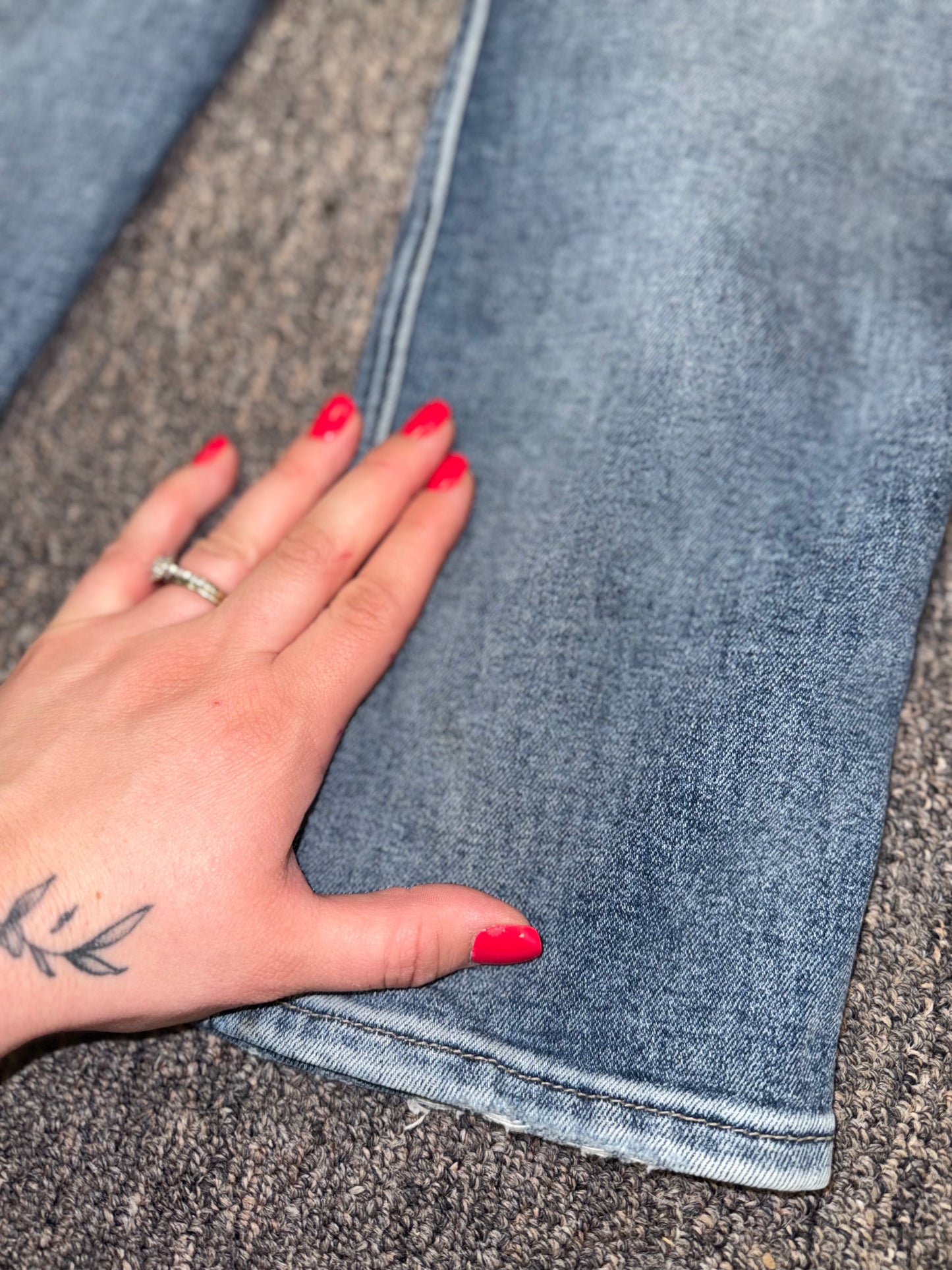 Hollister (1) Distressed Denim Ultra High Rise Mom Jeans