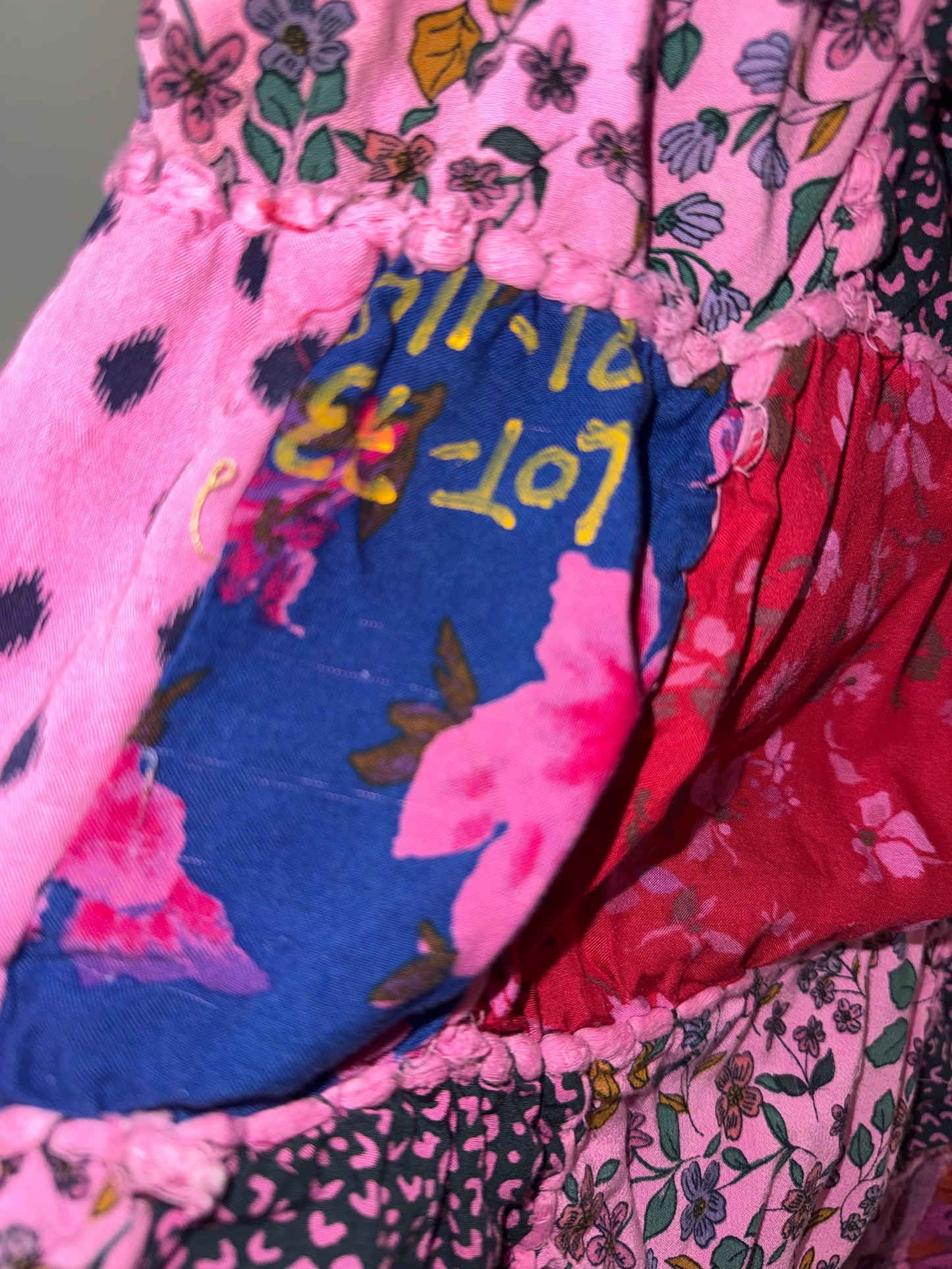 Vevez (Free Size) Boho Maxi Skirt with Floral Patchwork Pattern
