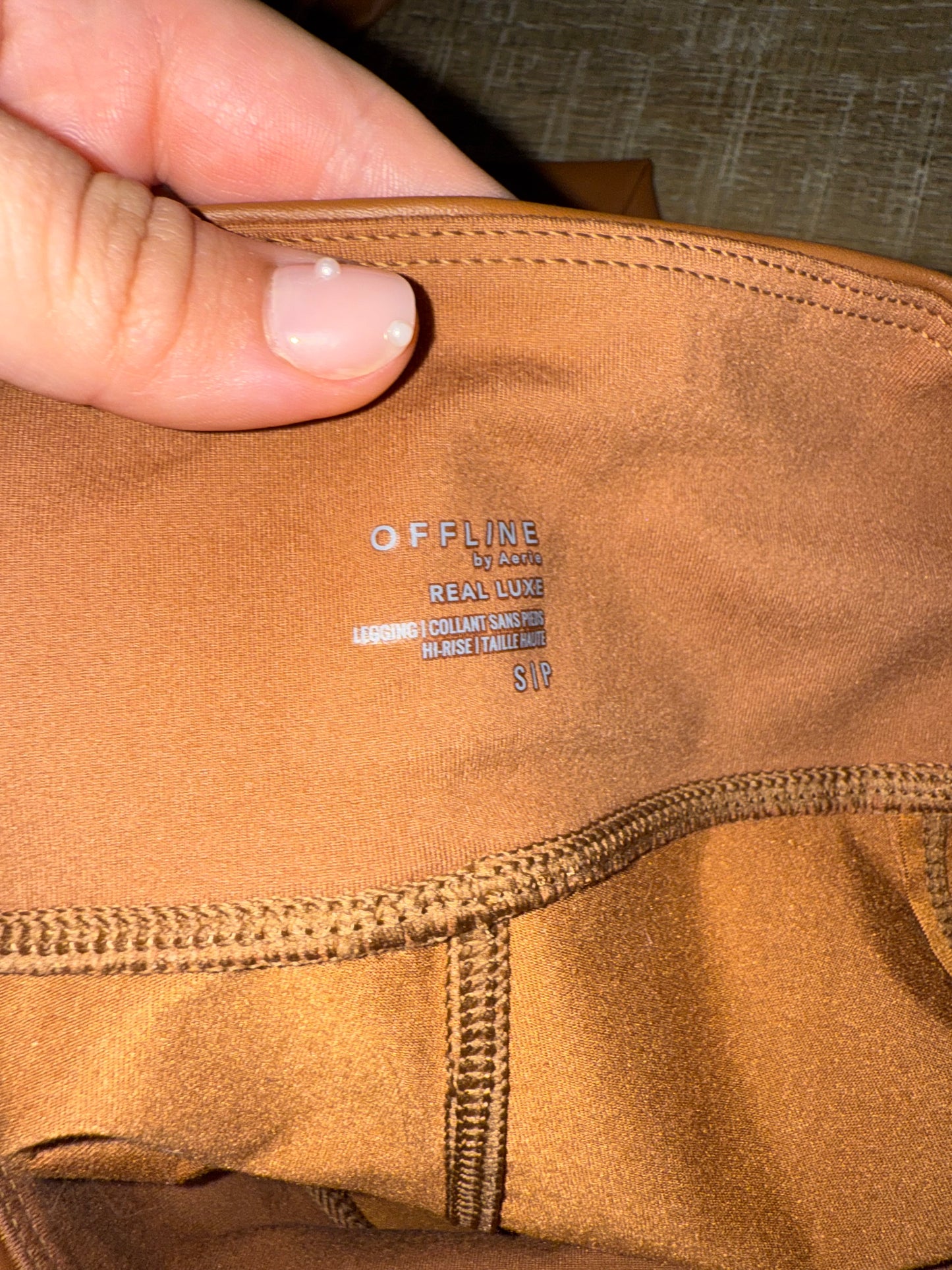 NWT Offline by Aerie (Small) Brand New Brown Faux Leather Legging Pants