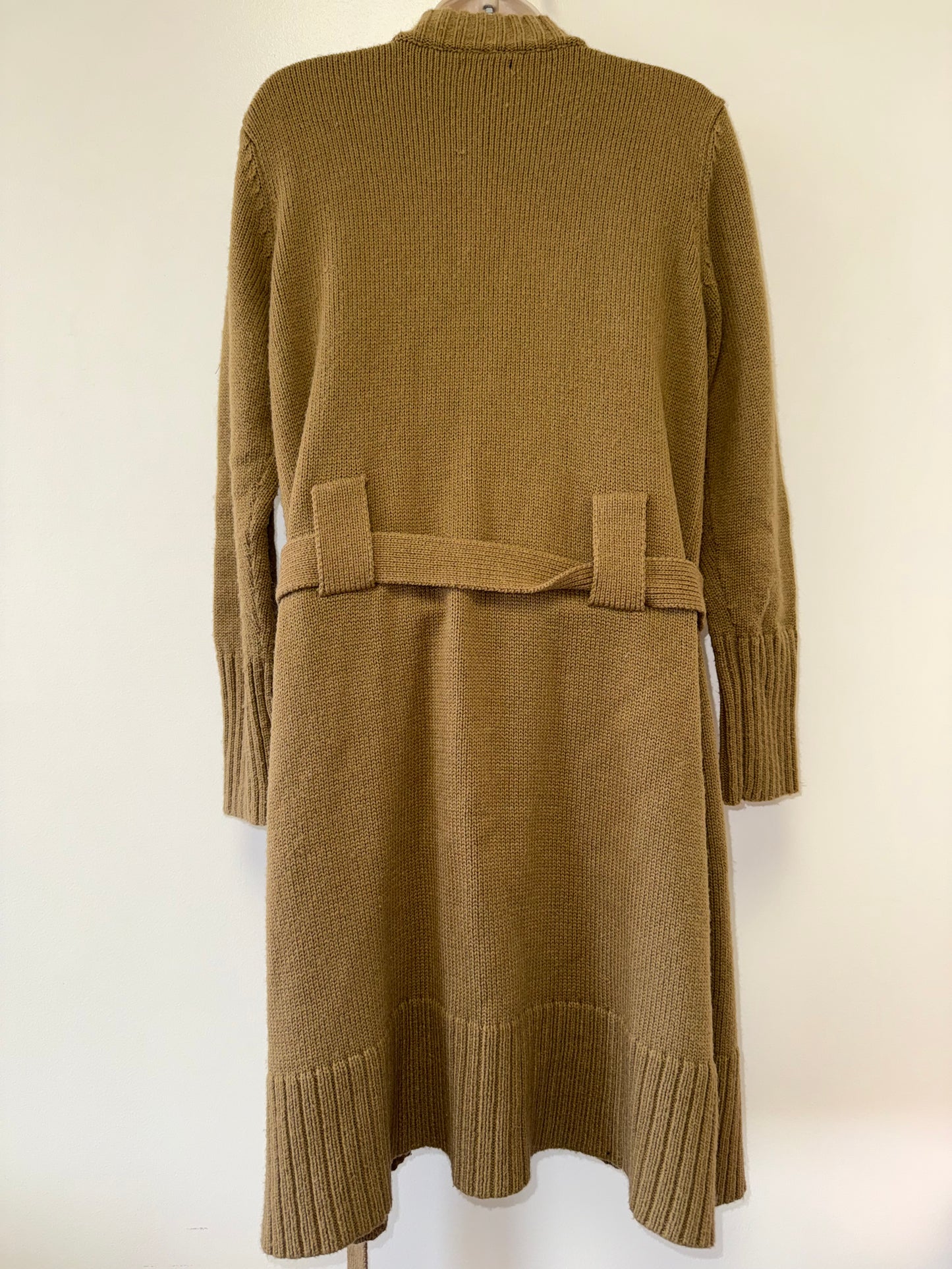 Apt. 9 (Medium) Brown Wool Knit Sweater Cardigan//Button Up Knit Trench Coat