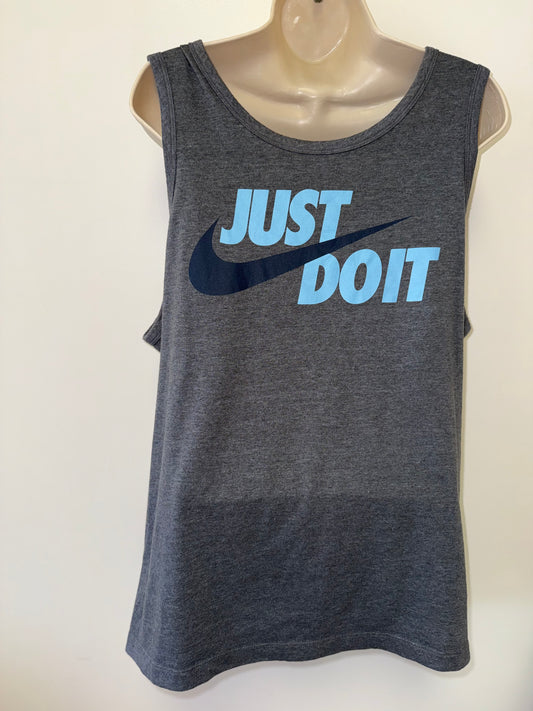 Nike (Medium) The Nike Tee Sporty Grey/Blue Tank Top