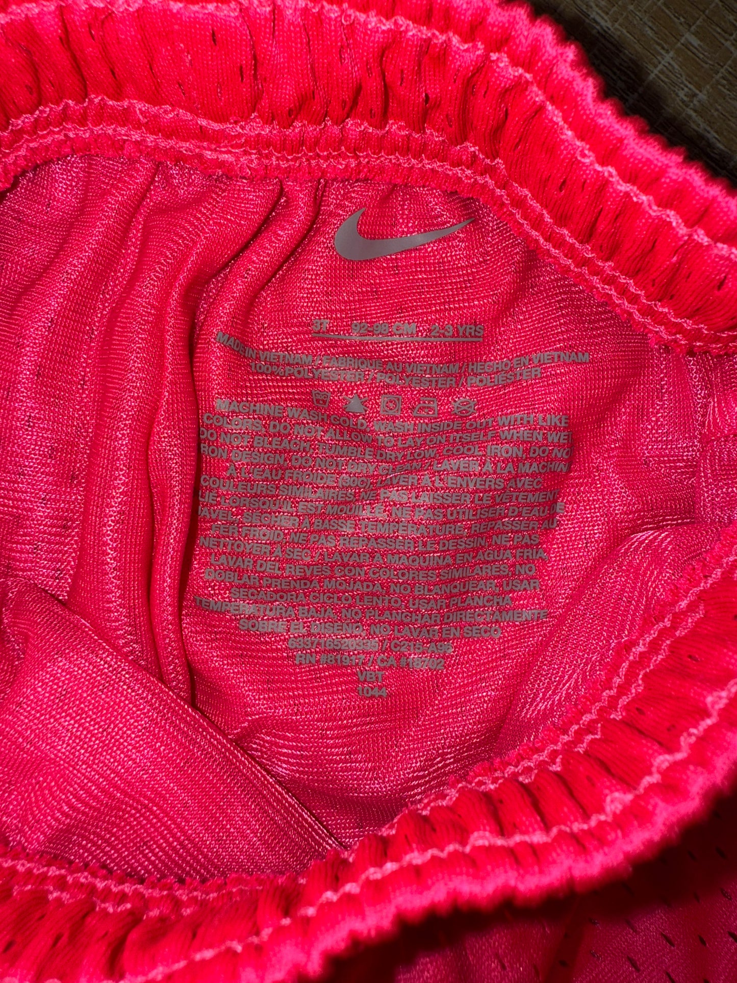 Nike (Kids 3T) Hot Pink Mesh Sporty Shorts