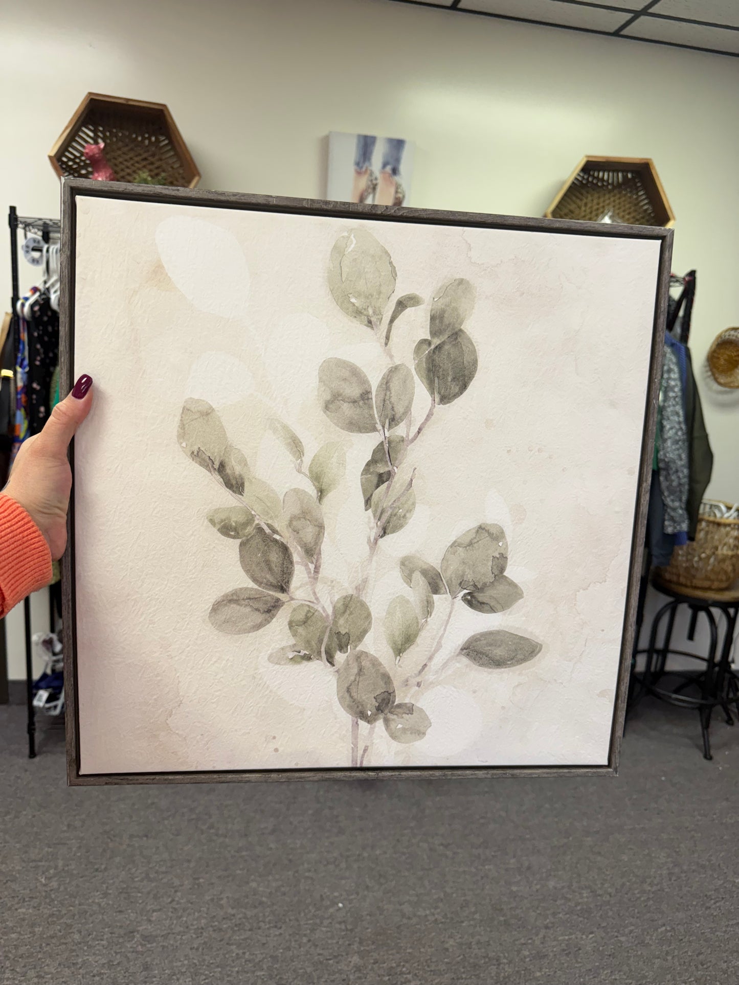 Neutral Greenery Canvas