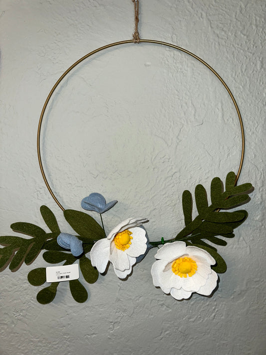 Fabric Floral Wreath