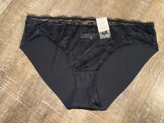 NWT Auden (XL) Brand New Black Lace Bikini Style Undies