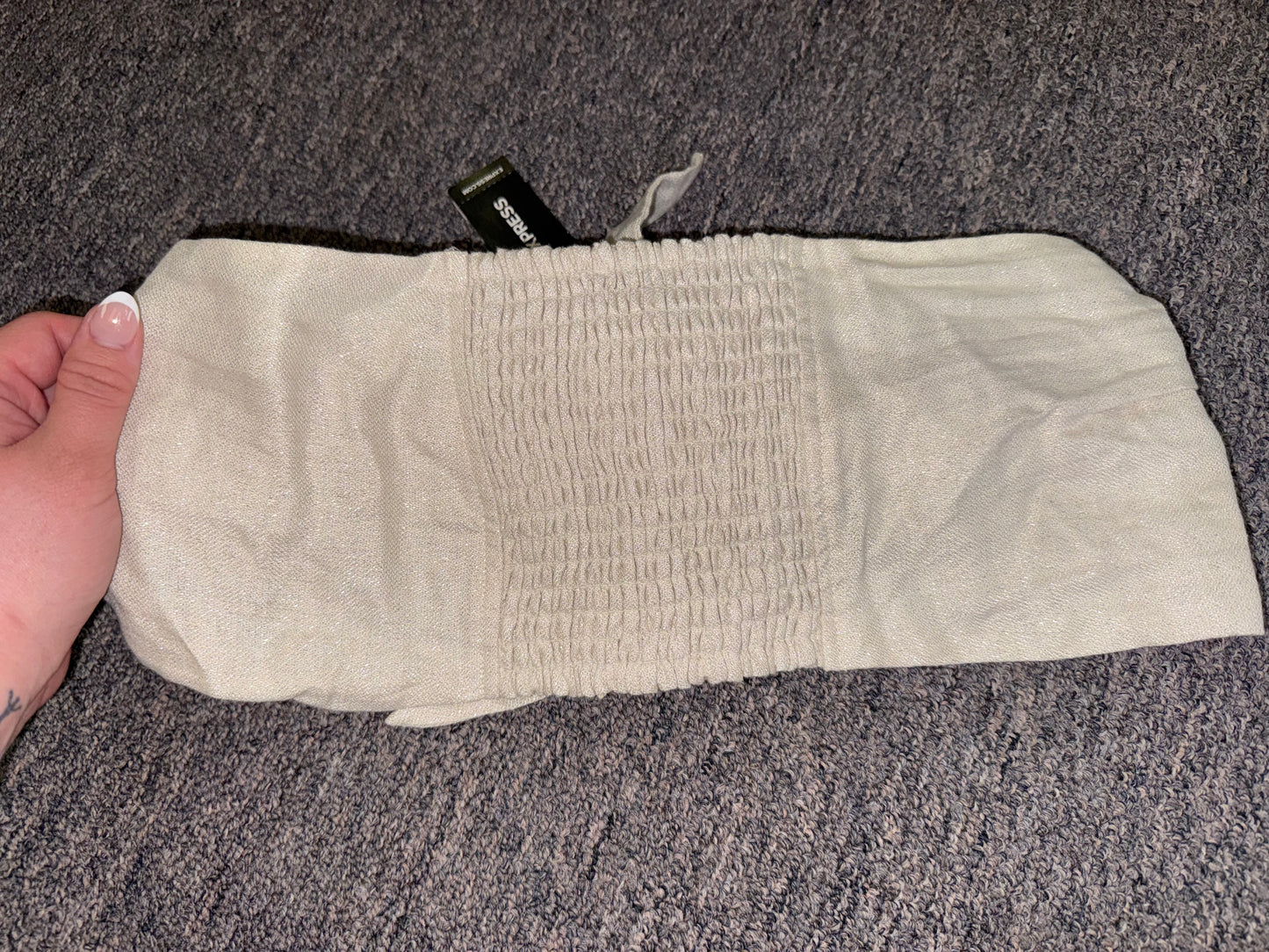 NWT Express (Small) Brand New Metallic Linen Bandeau