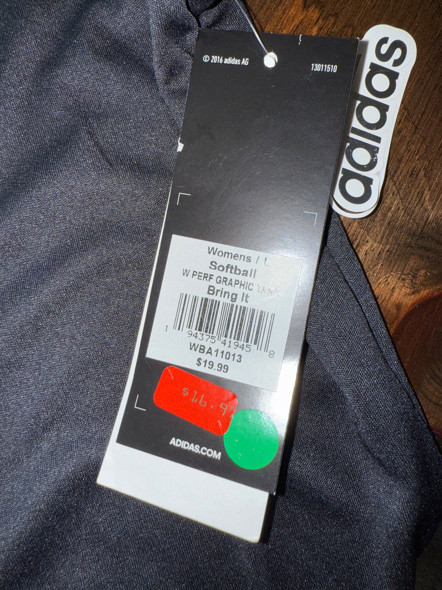 NWT Adidas (Large) Brand New Black Loose Fit Softball Tank Top