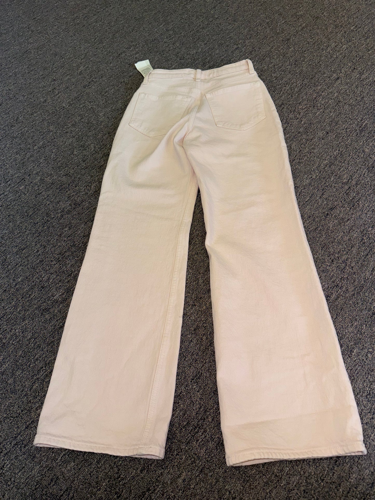 NWT A&F (00) Brand New 90's Relaxed High Rise Curve Love Pink Jeans