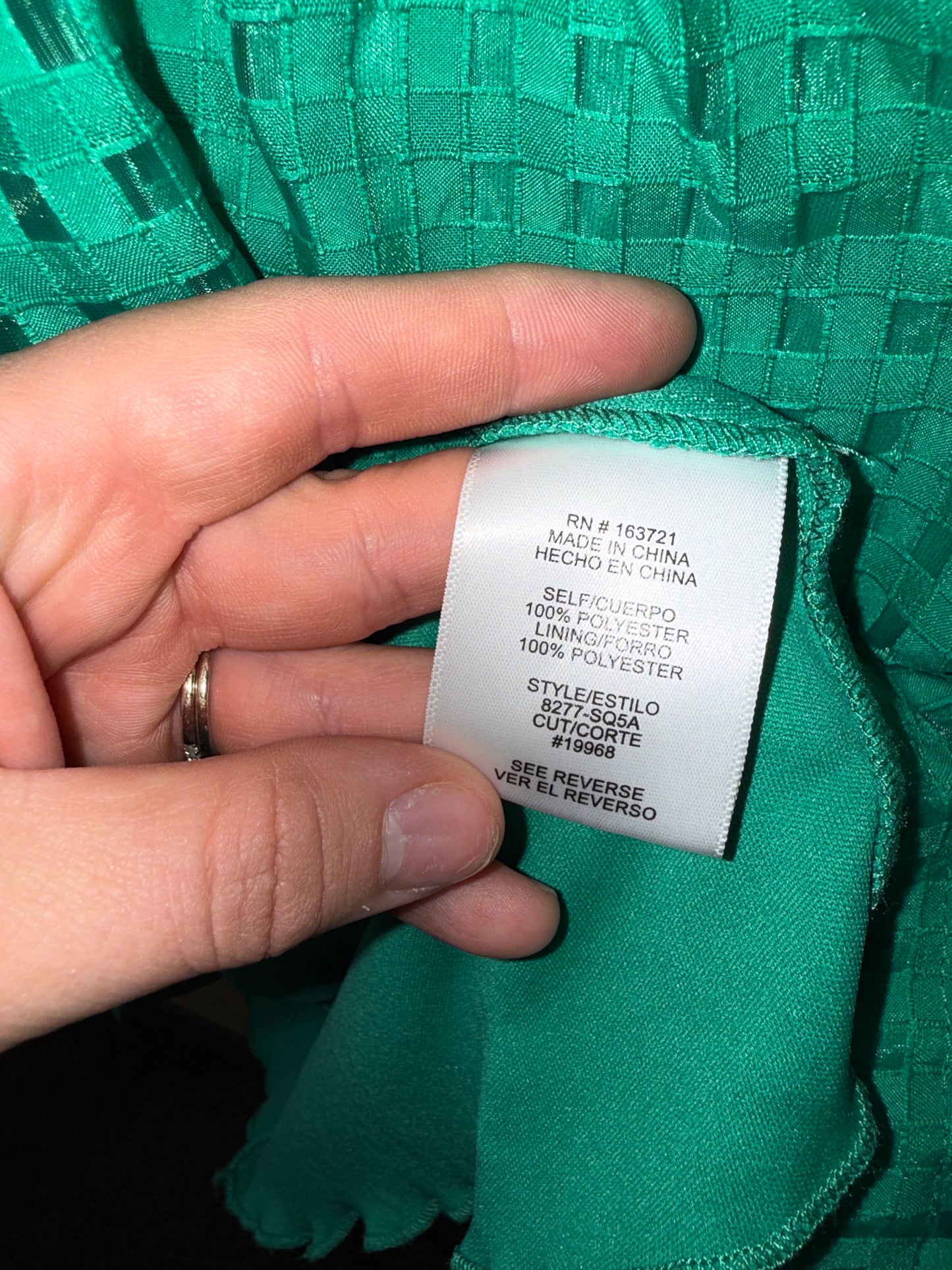 City Vibe (1) Green Midi Open Back Textured Dress with Ruffled Sleeves