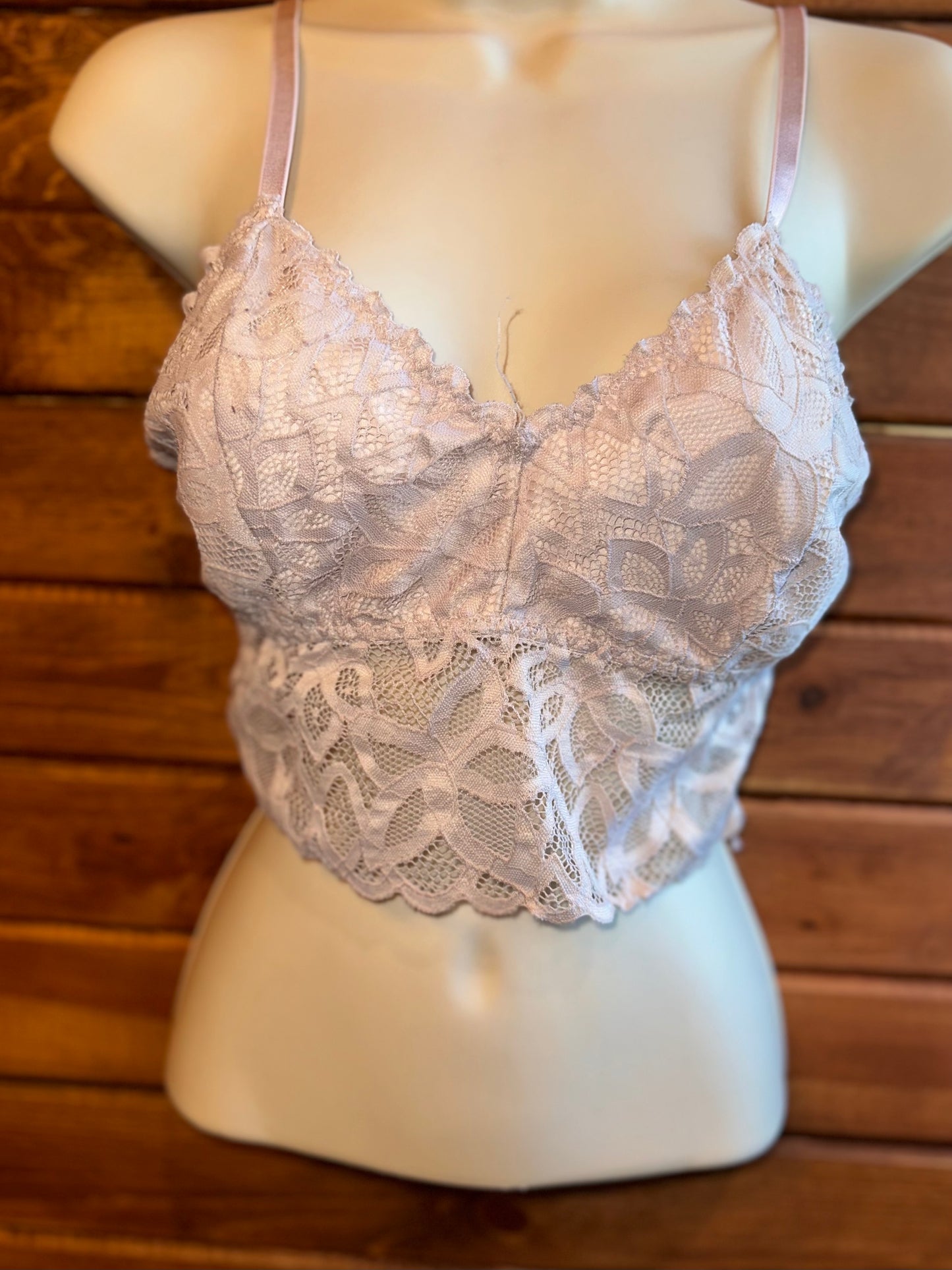 Danskin (Large) Light Pink Lace Bra