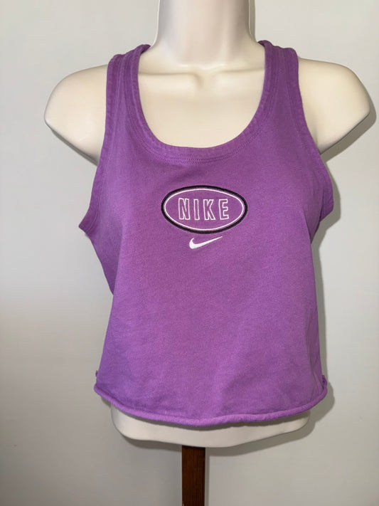 Nike (XS) Purple Embroidered Cropped Tank