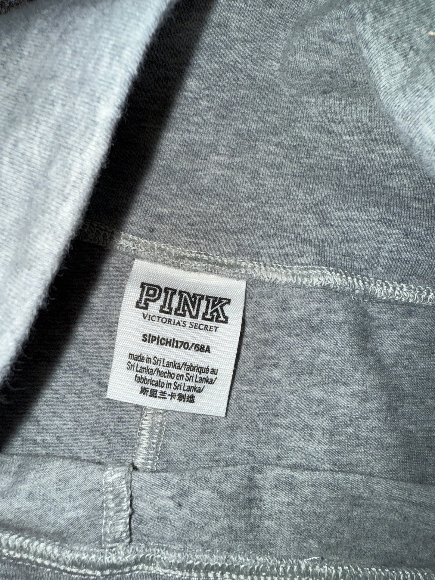 PINK Victoria's Secret (Small) Grey Biker Shorts with Colorful Font Logo Leg