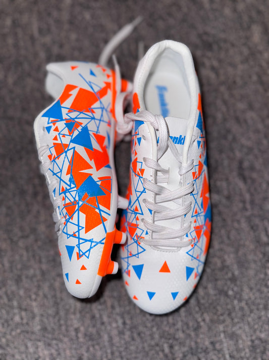 Franklin (4) Brand New White//Orange//Blue Soccer Cleats