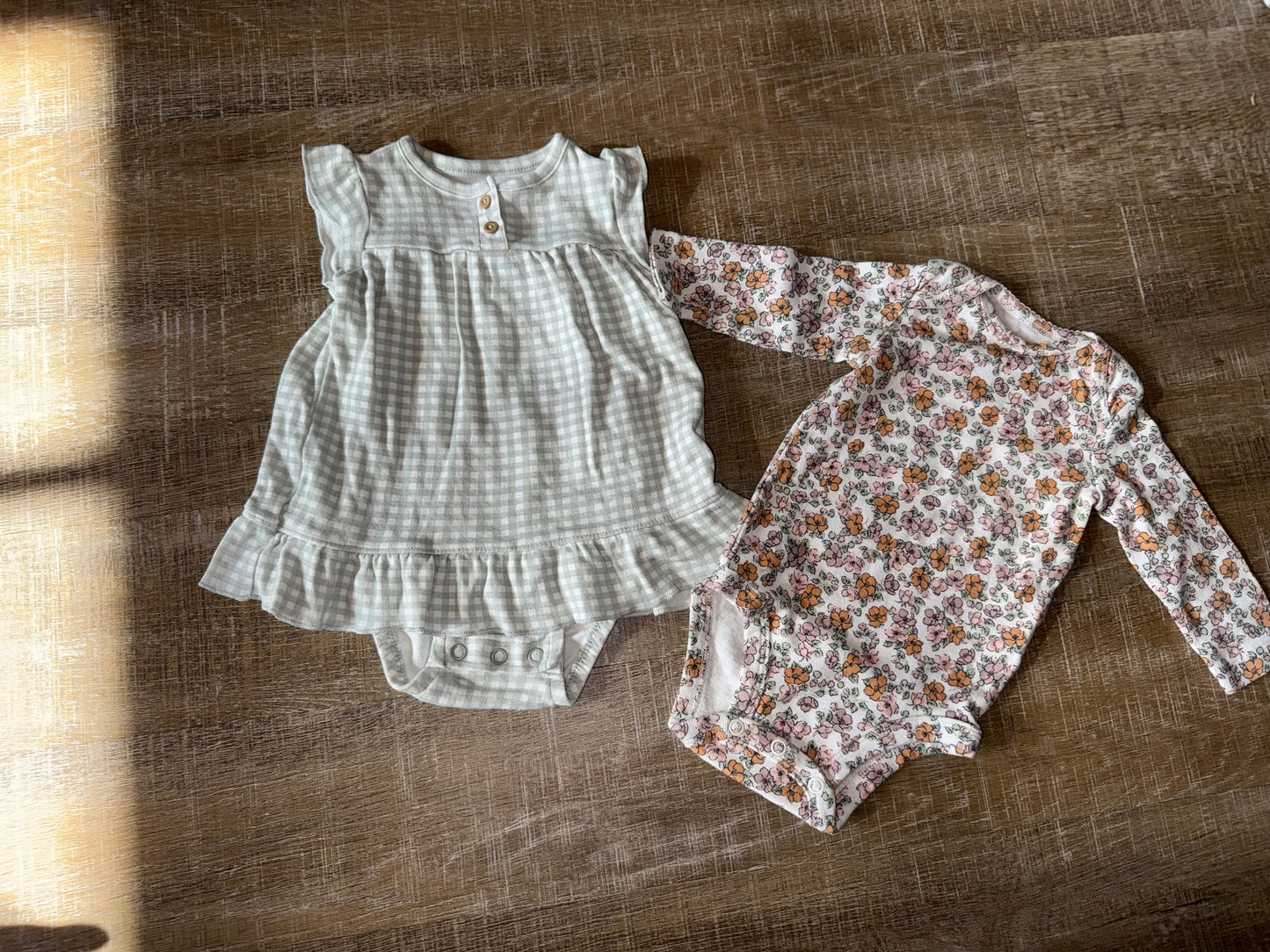 Carters (3 Month) 2 Piece Girls Onesie
