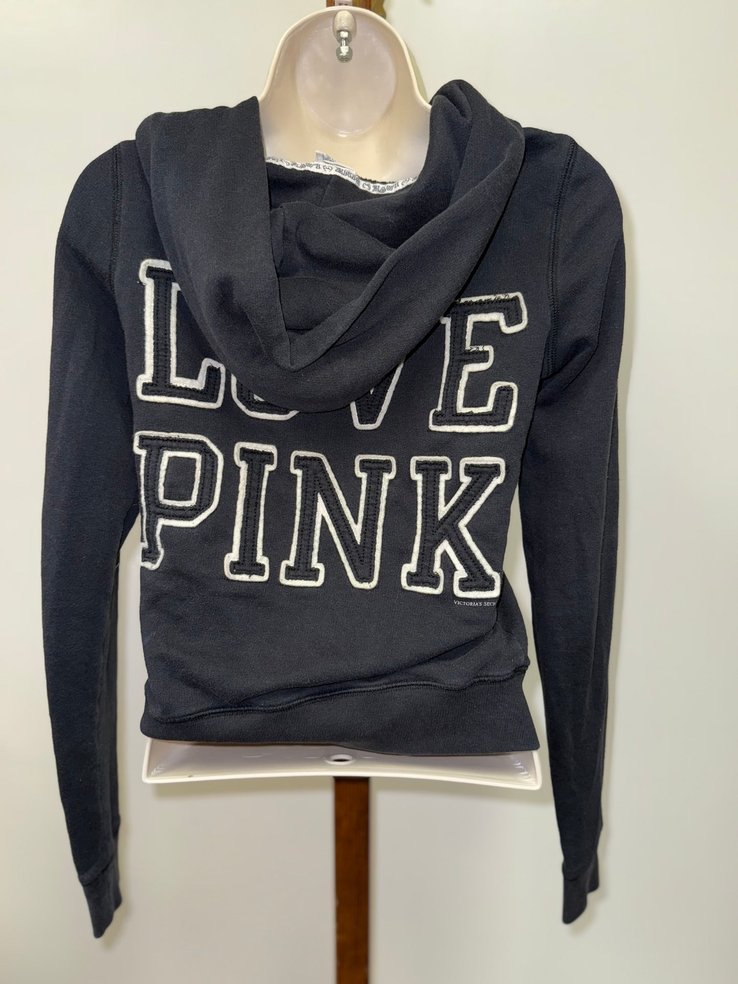 PINK Victoria's Secret (XS) Black/White Full Zip Up Jacket
