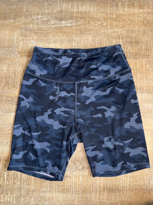 (Large) Blue Camo Biker Shorts