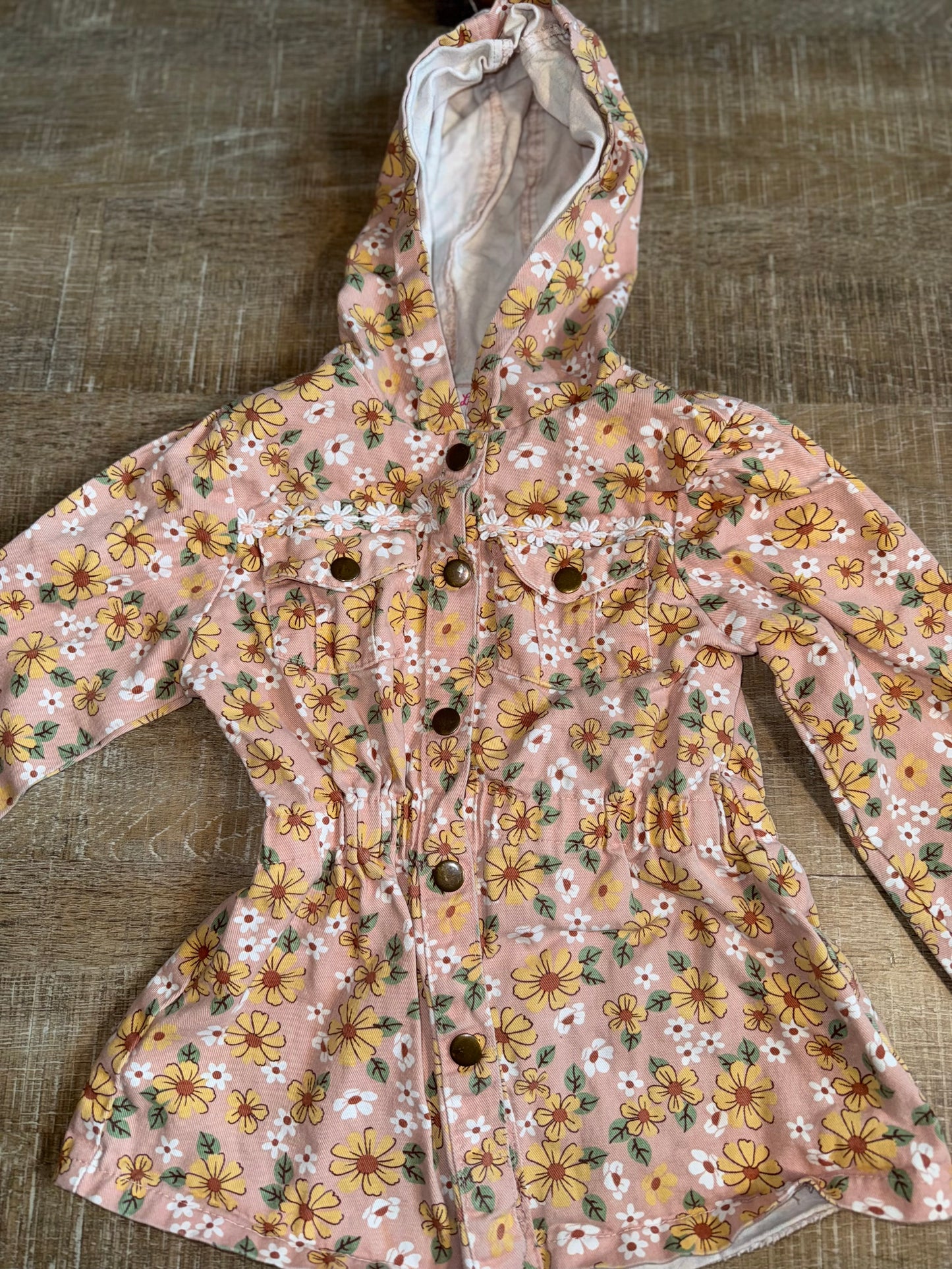 Little Lass (6X) Pink Floral Button Up Jacket