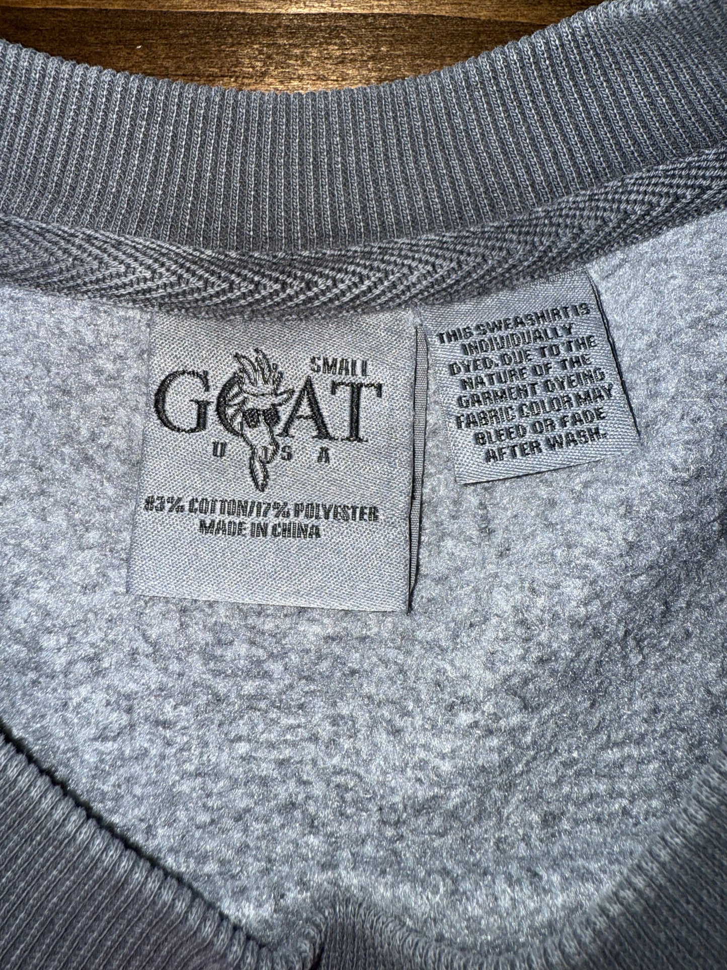 NWT GOAT USA (Small) Brand New Grey Crewneck Sweatshirt