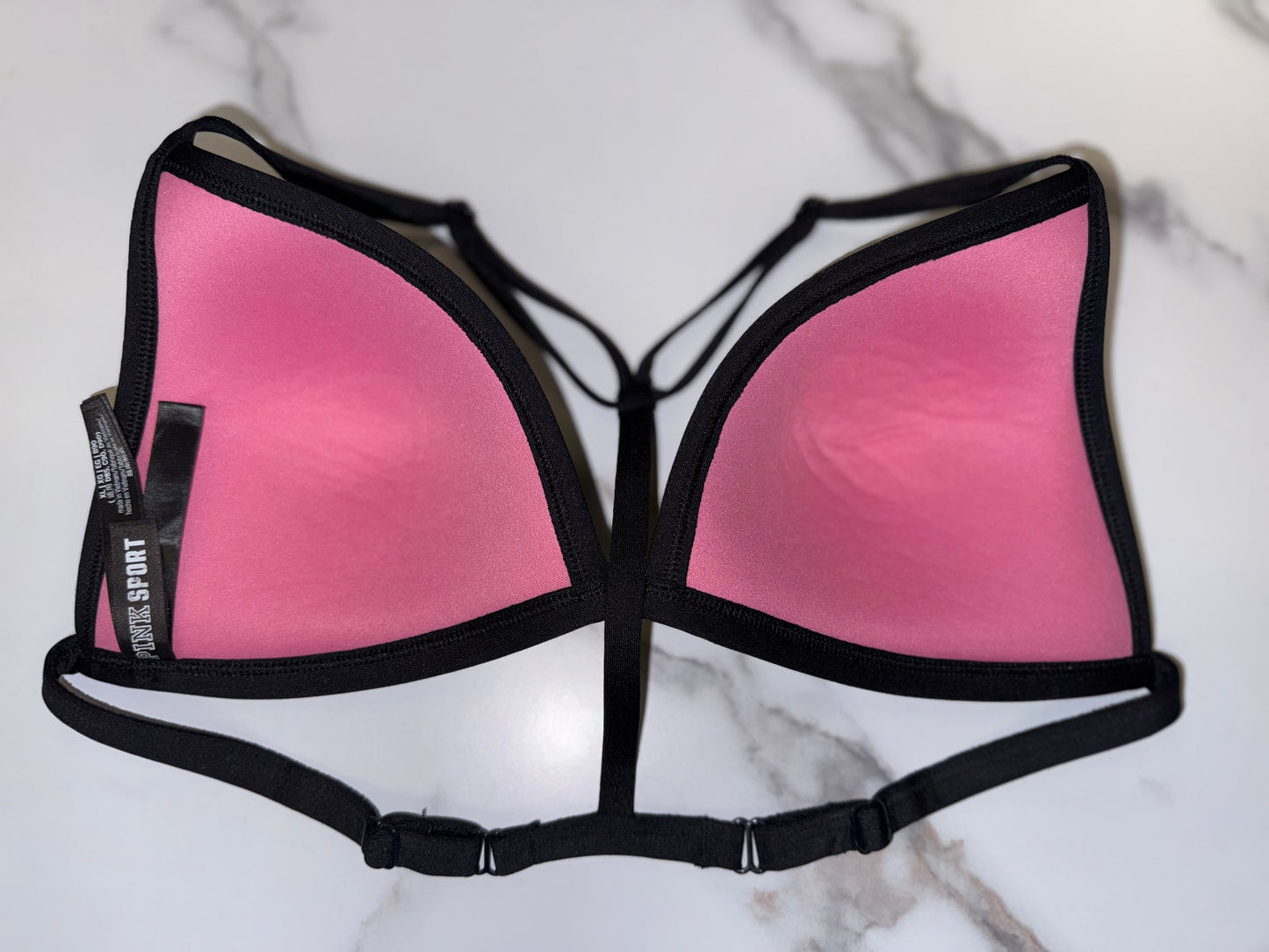 PINK Victoria’s Secret Sport (XL) Black Ultimate Push Up Bra