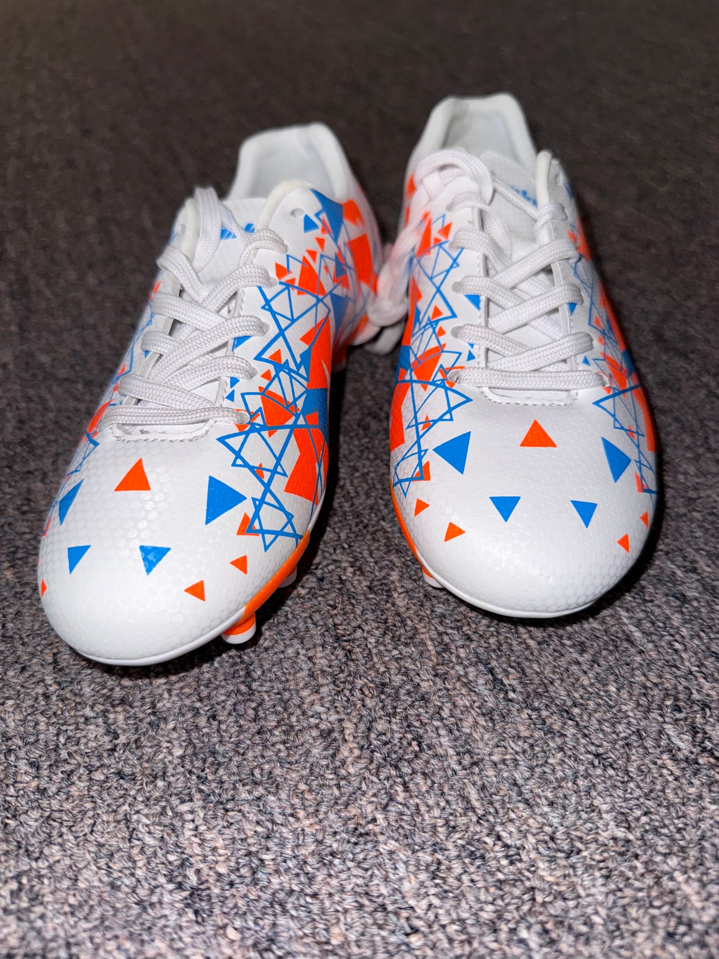 Franklin (4) Brand New White//Orange//Blue Soccer Cleats