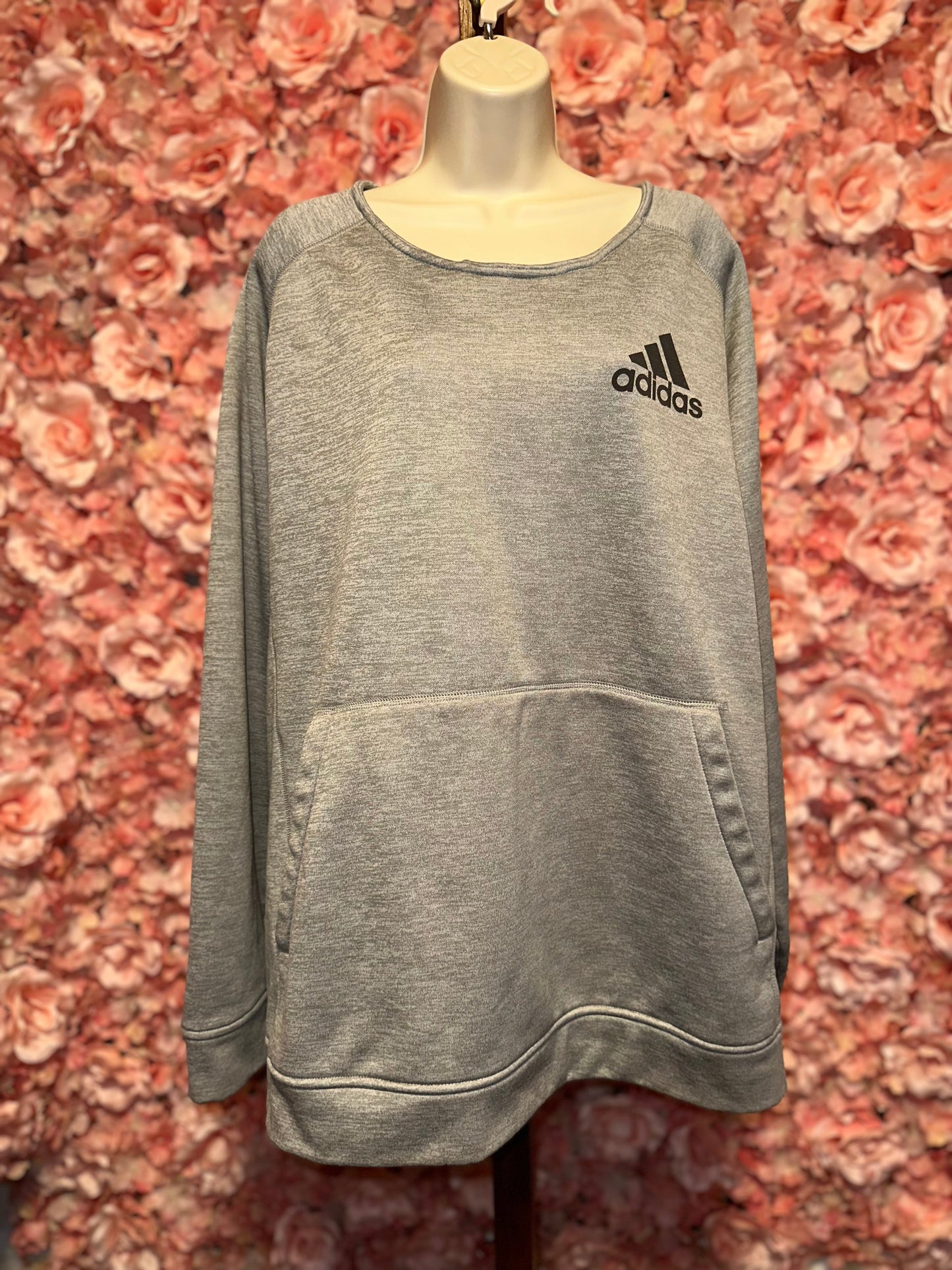 adidas (2XL) Grey Climawarm Crewneck Sweatshirt