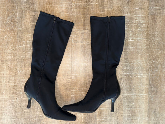 Nine West (6 1/2) Black Heeled Boots