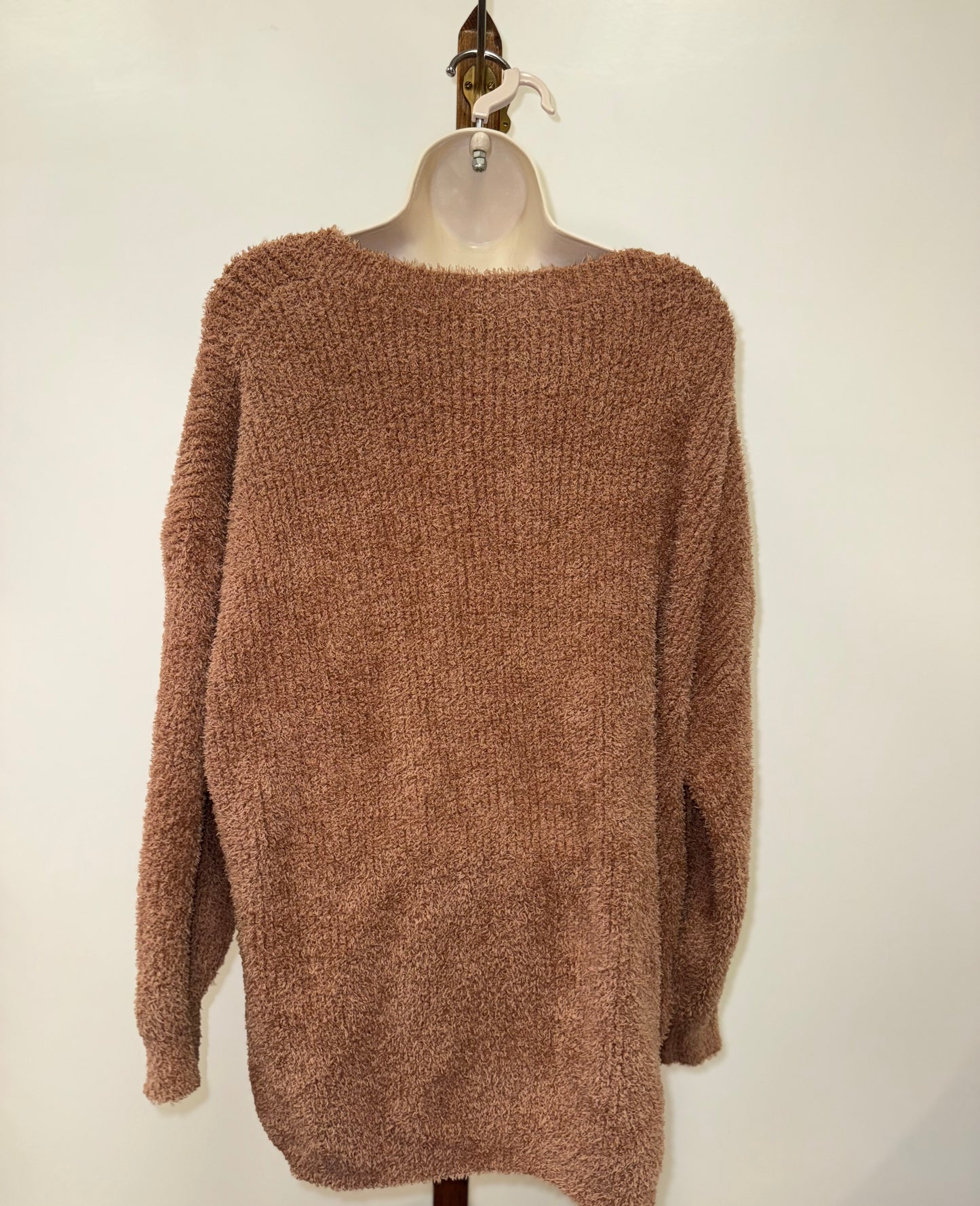 (Large) Brown V-Neck Super Soft Sweater