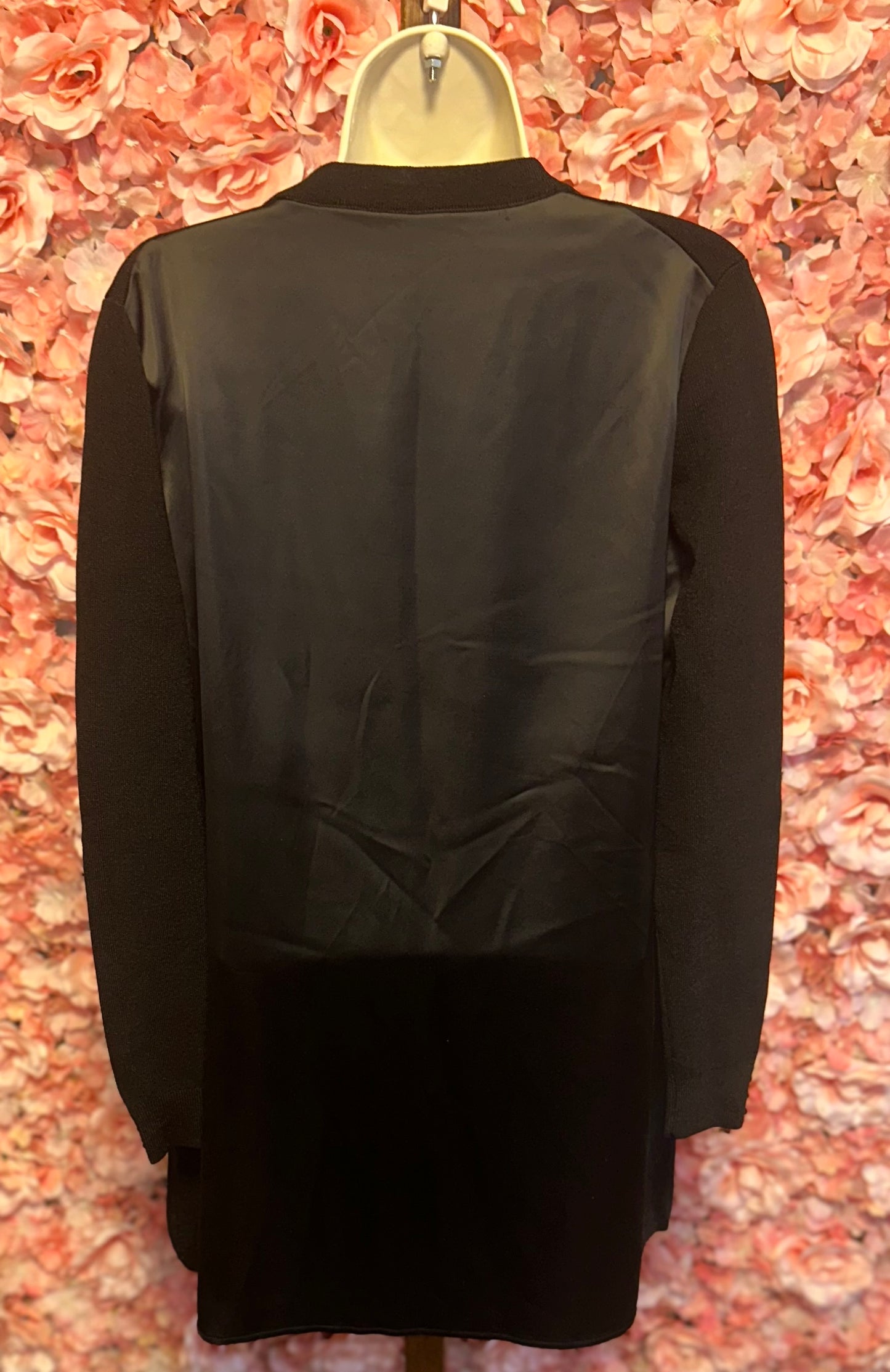 White House Black Market (Small) Black 100% Silk Sweater Blazer