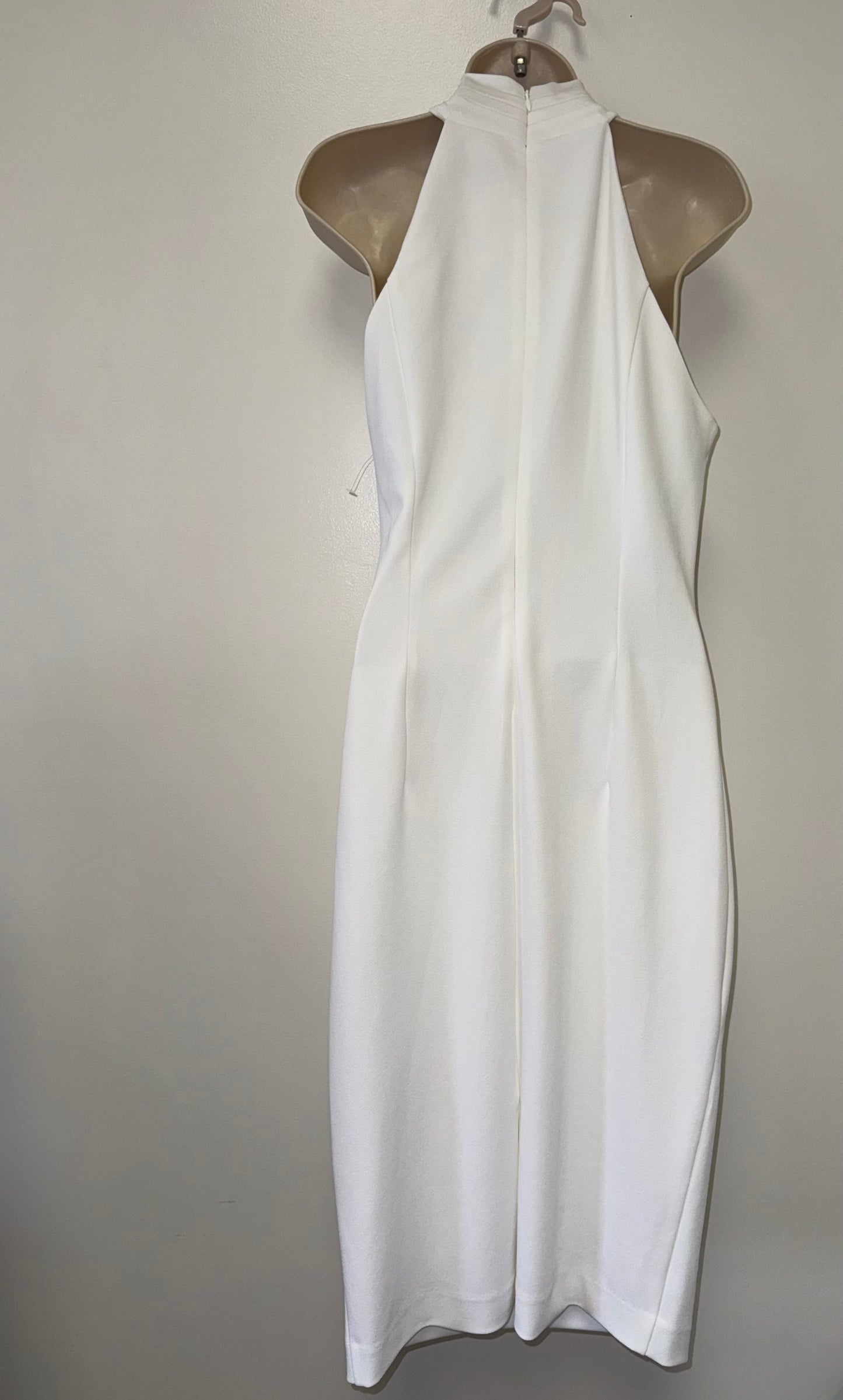 RACHEL Rachel Roy (Medium) White Wrapped Sheath Formal Maxi Dress