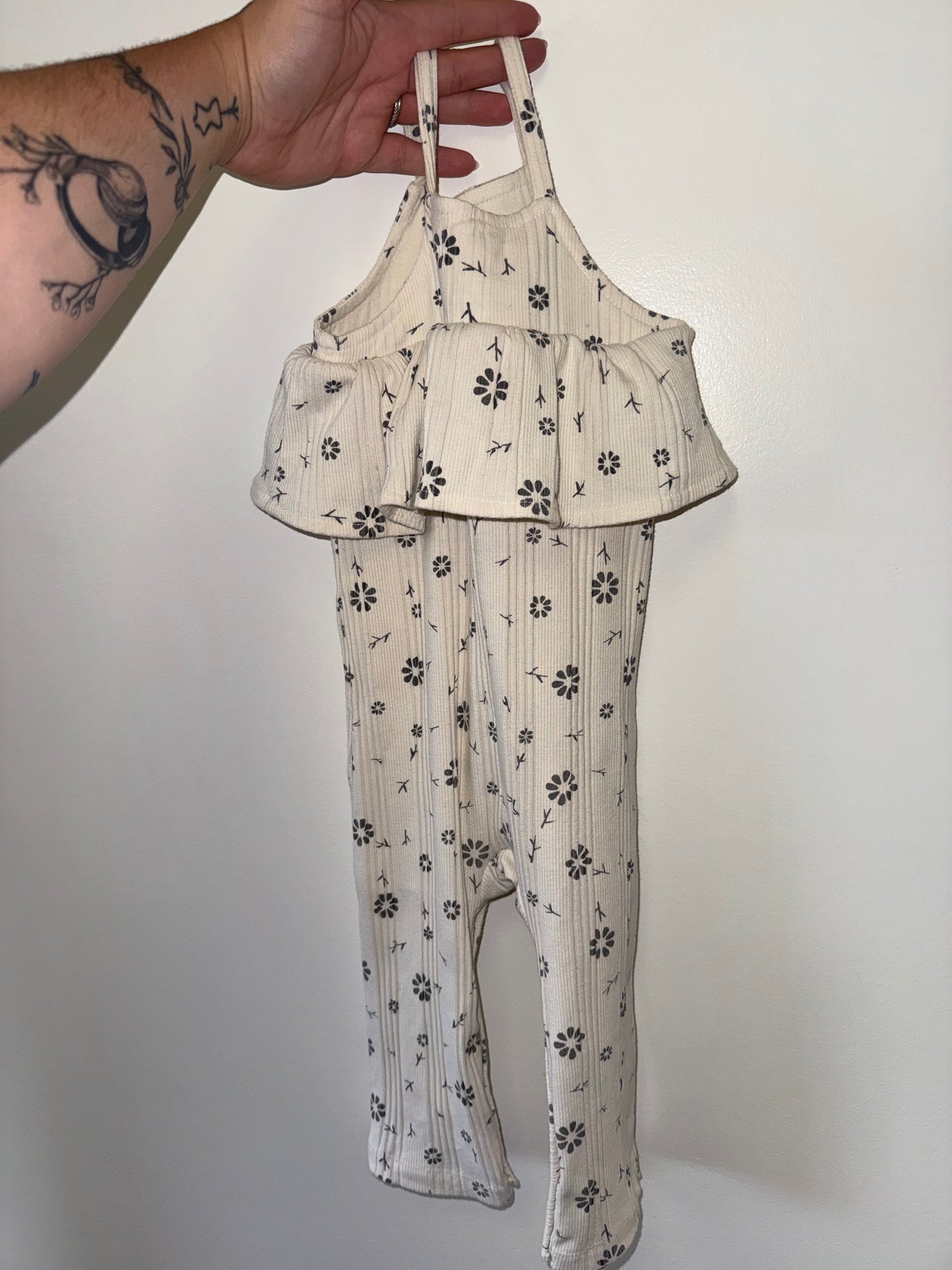 Grayson Mini (18 Months) Cream Ribbed Floral Jumper